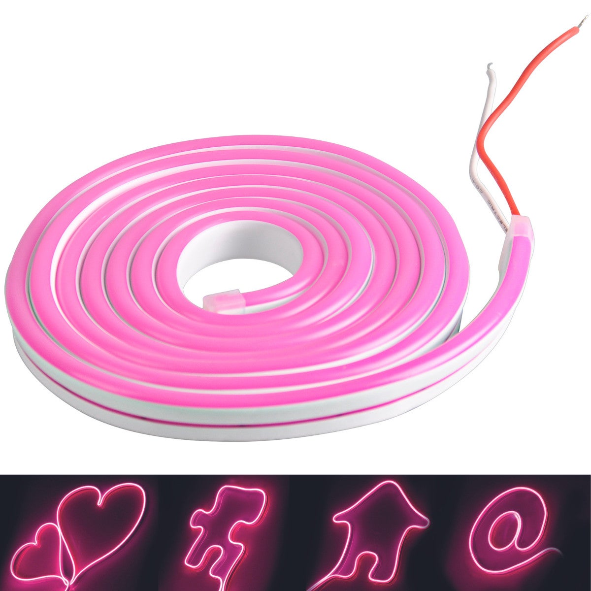 Taśma Led NEON 12V 2m Różowy IP65 Polux