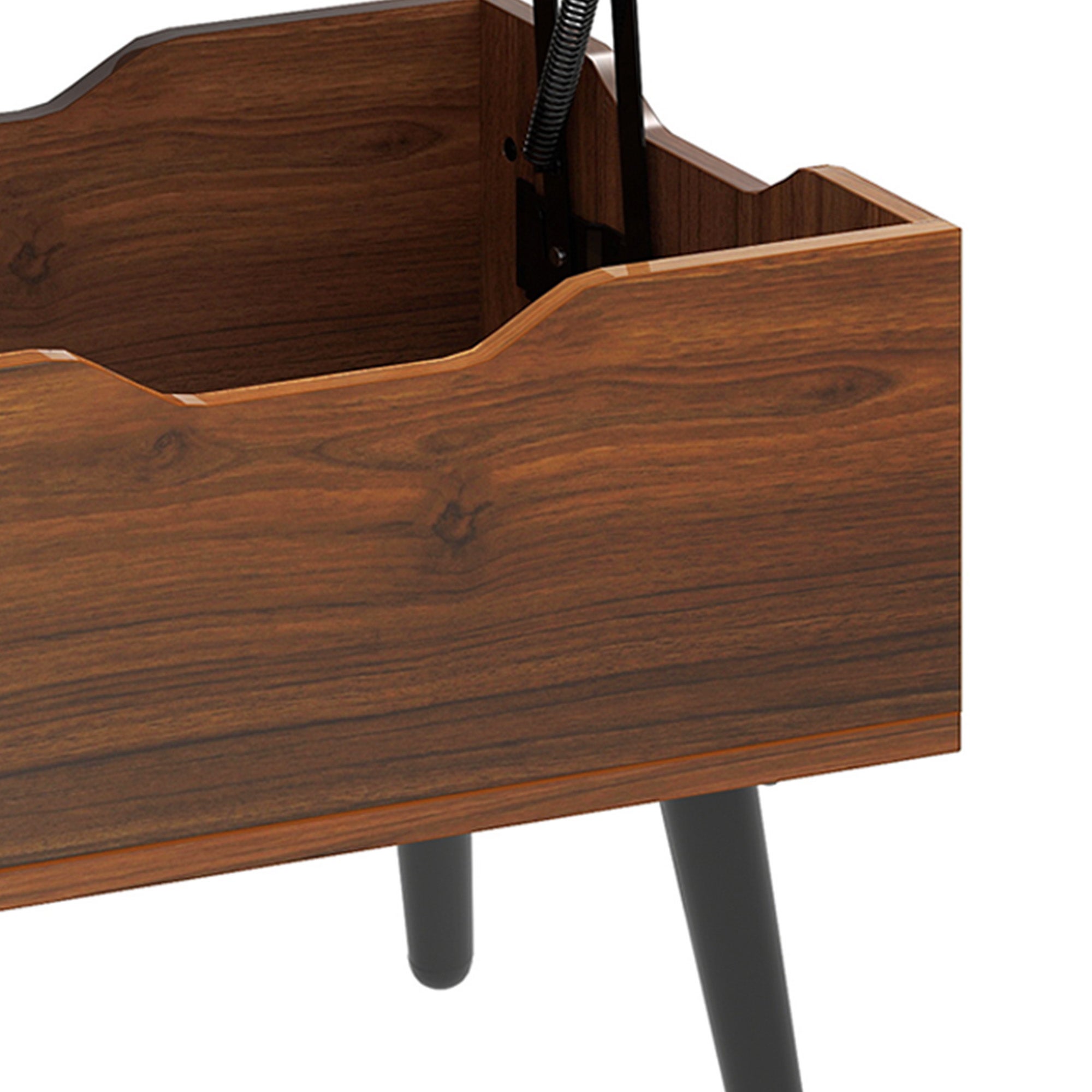 Balconera Table basse Plateau Relevable - 80 x 40 x 61,5 cm- Noyer - 9