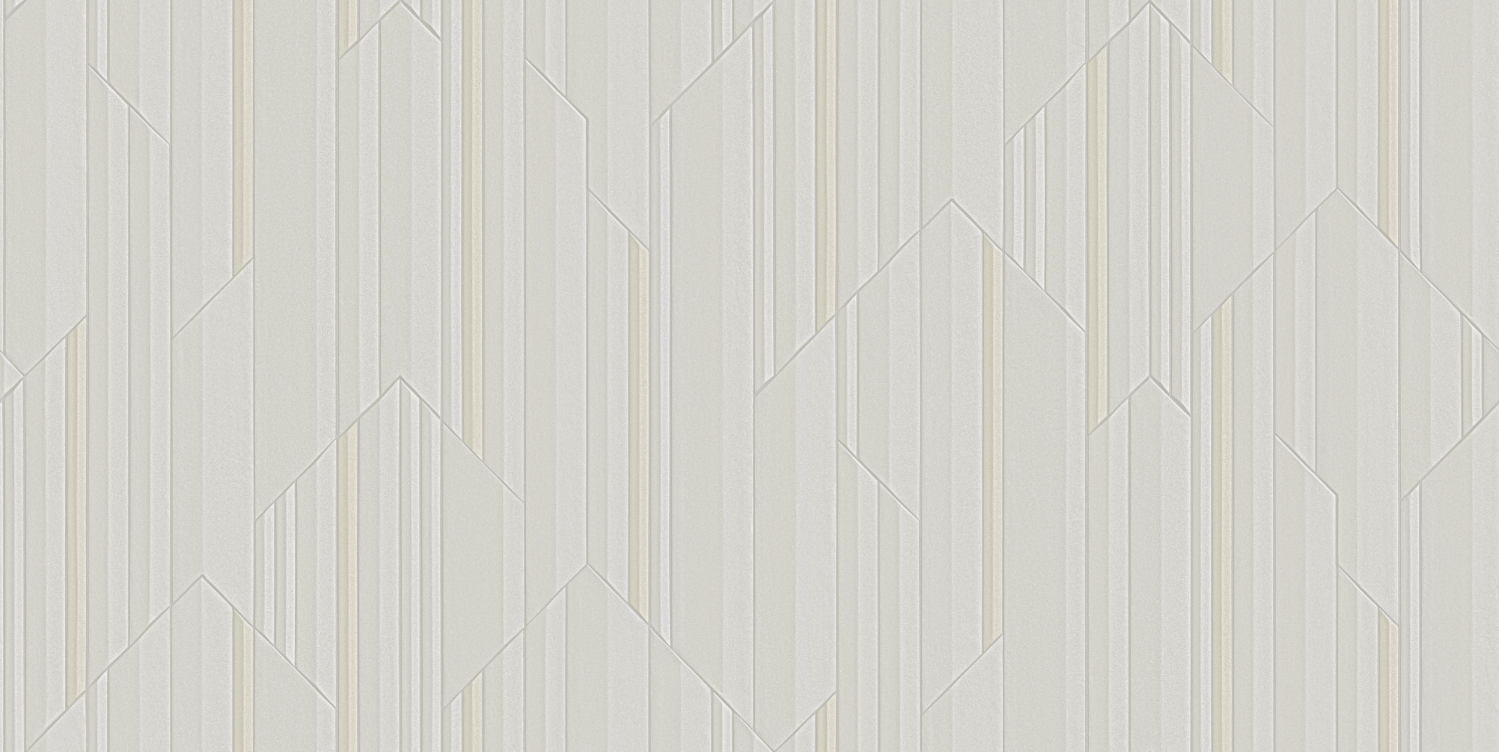 Tapeta linie graficzne szarym - 106 cm x 10 m - ZAMBAITI
