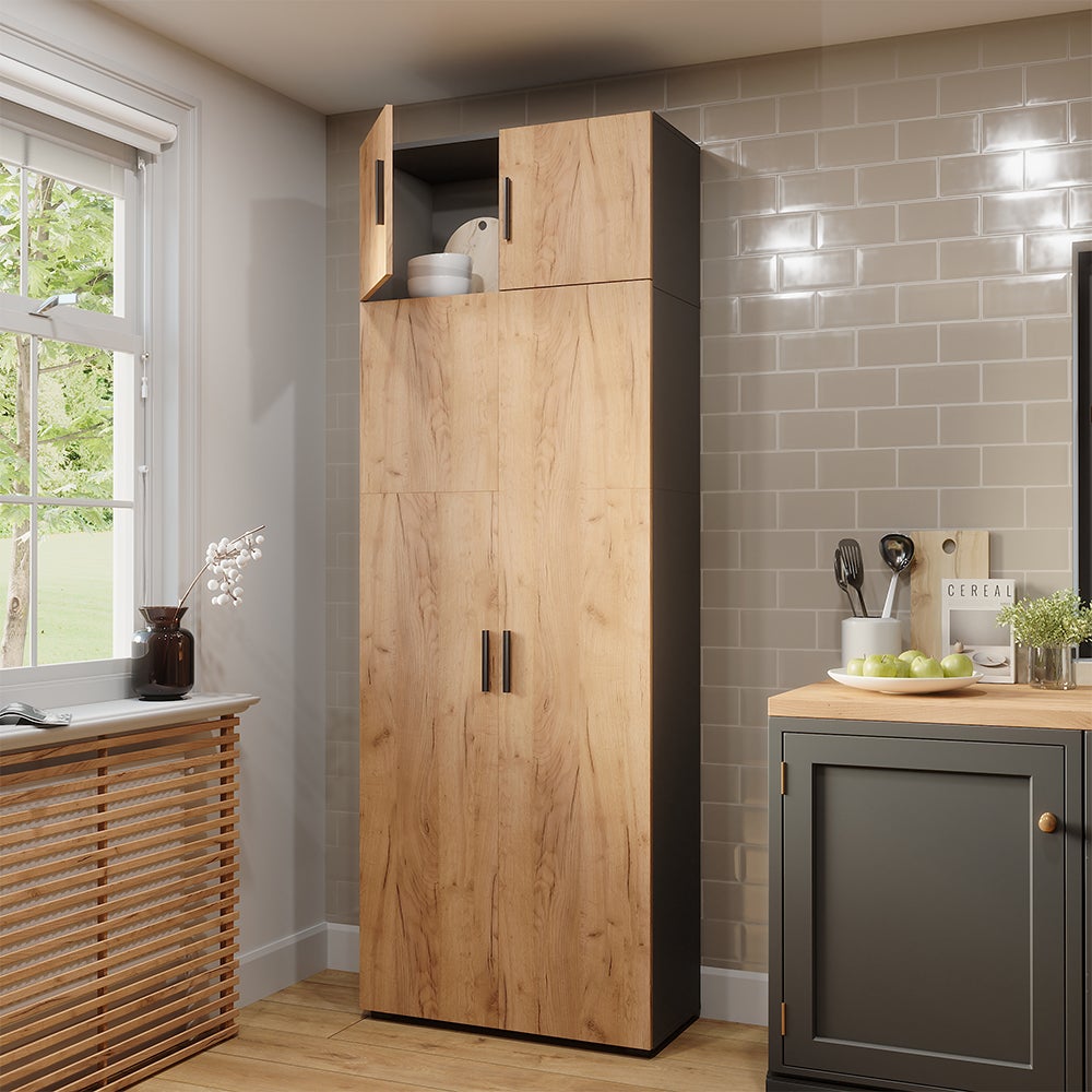 Vicco Étagère à dossiers Frank, Anthracite/chêne doré, 80x223.8cm avec fixation darmoire - 5