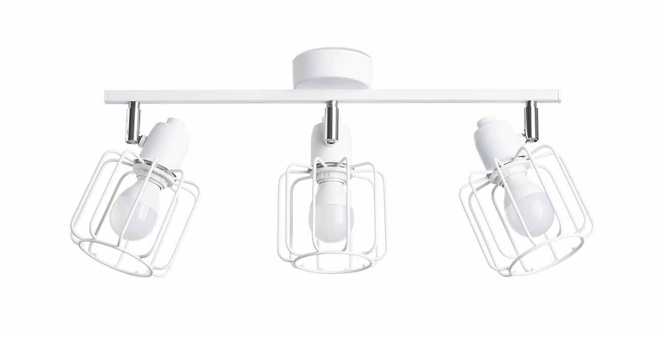Lampa sufitowa wisząca Belluci biała chromowana 3xE14x40W industrialna wym: 19 x 48 x 17 cm metal Sollux Lighting