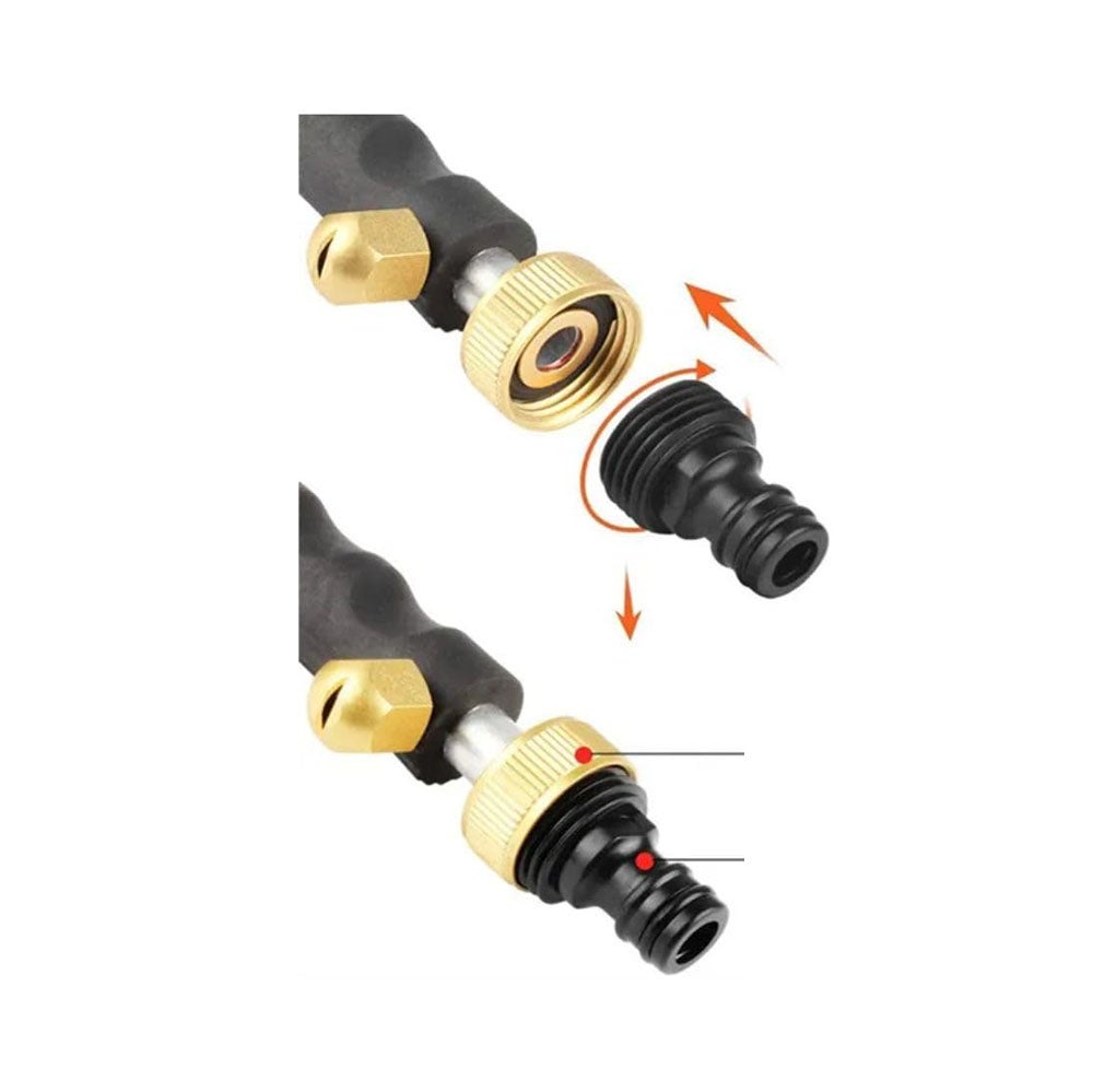 Pistolet D'arrosage Haute Pression 8 Motifs + Tuyau - Set Complet Arrosage Jardin