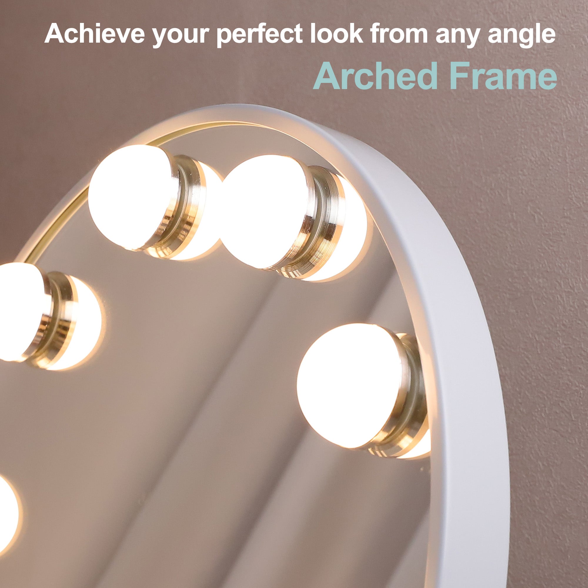 Specchio da trucco Hollywood illuminazione LED - 30 x 41 cm - Arco - 3