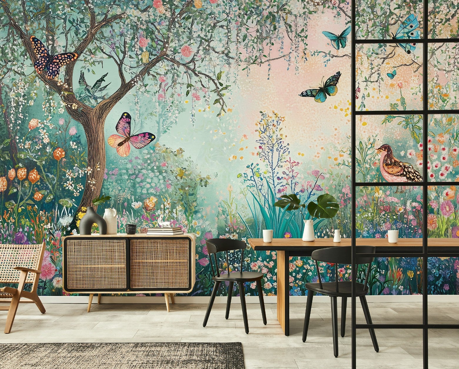Papier Peint Enfant Foret Animaux Intissé Panoramique 300x210 cm - Colle Inclus - XXL Moderne Papier Peint pour Enfant - 2