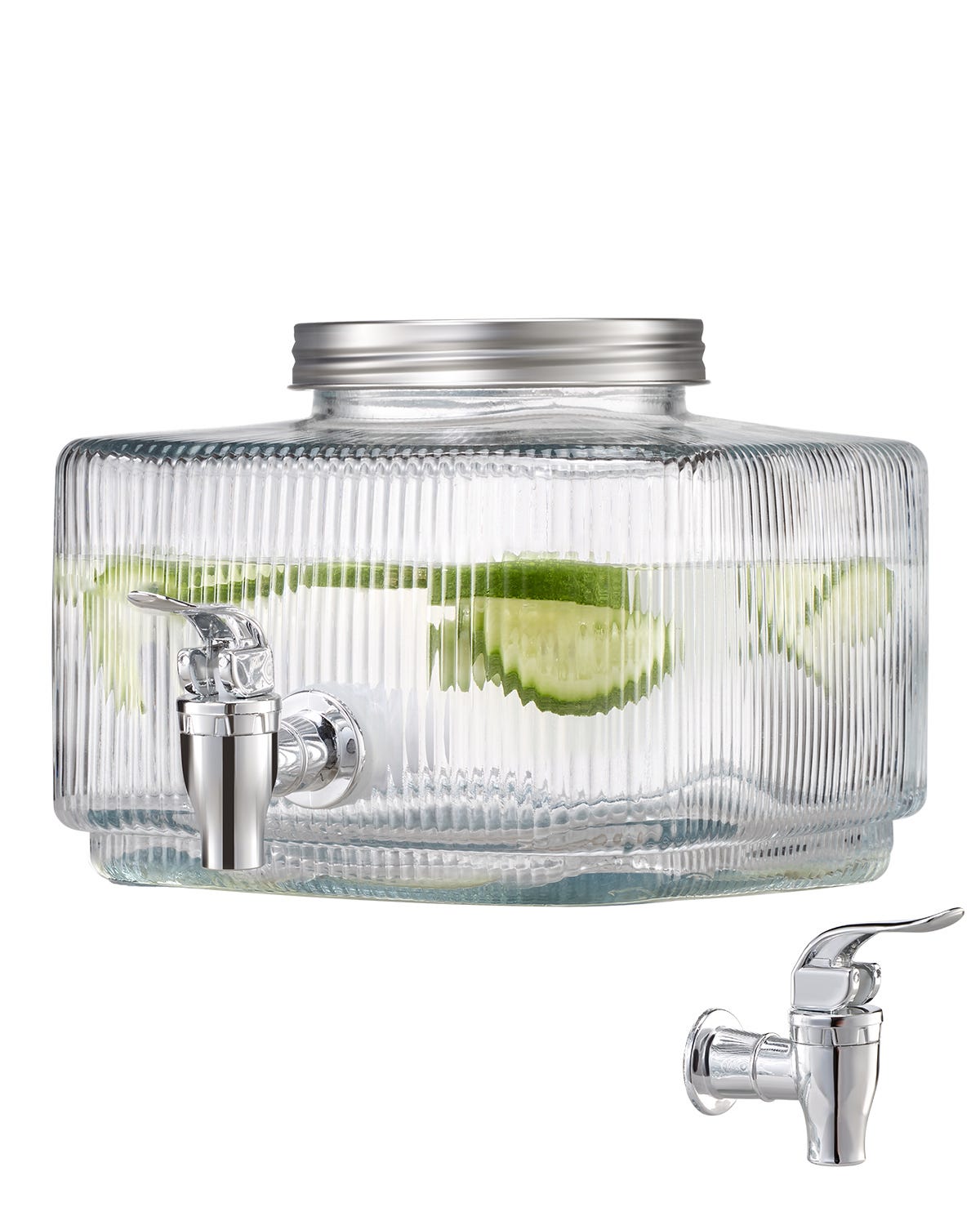 VEVOR Distributeur de Boissons de 10 L, Fontaine à Eau en Verre Alimentaire avec Support VEVOR Distributeur de Boissons de 10 L, Fontaine à Eau en Verre Alimentaire avec Support