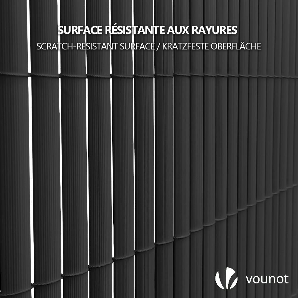 Canniccio PVC Frangivista Recinzione 90x300cm con Supporto Centrale, Arella Doppia Schermo Privacy, Grigio - 3