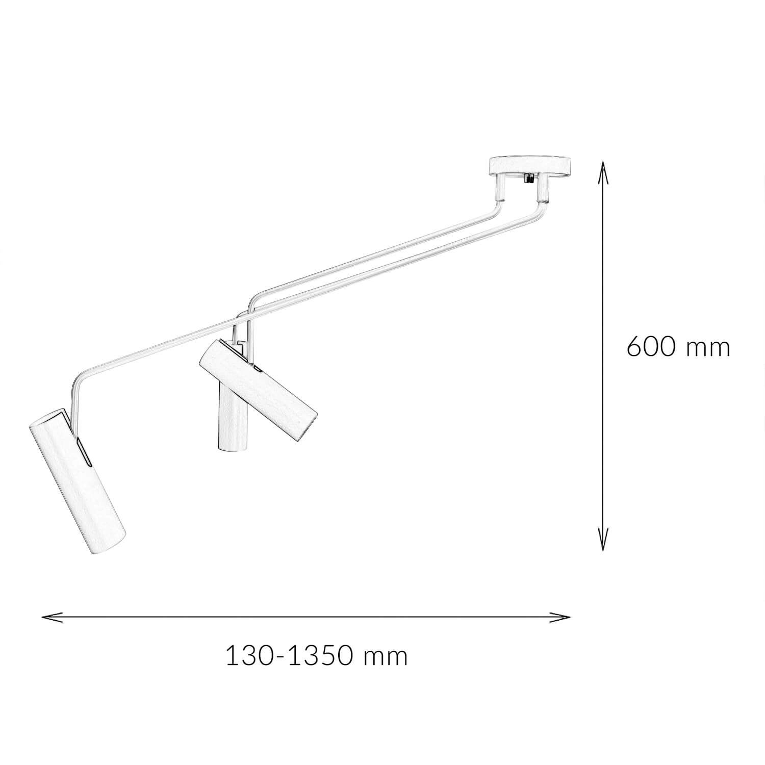 Lampa wisząca Eye biała 3xGU10x35W wym: 60 x 135 x 95 cm metal Nowodvorski Lighting - 7