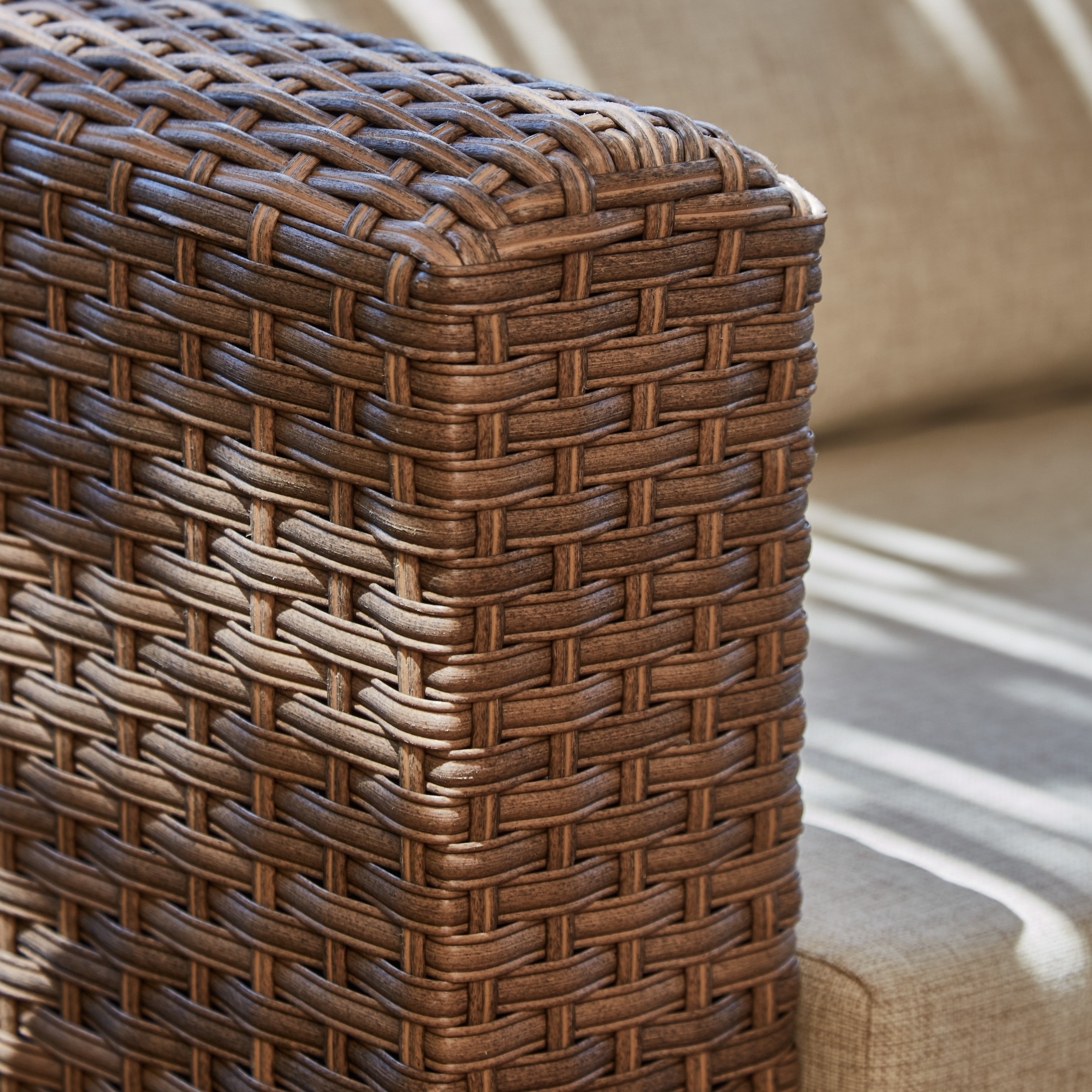 Poltrona in alluminio e rattan sintetico con cuscini - Bolonia - 4