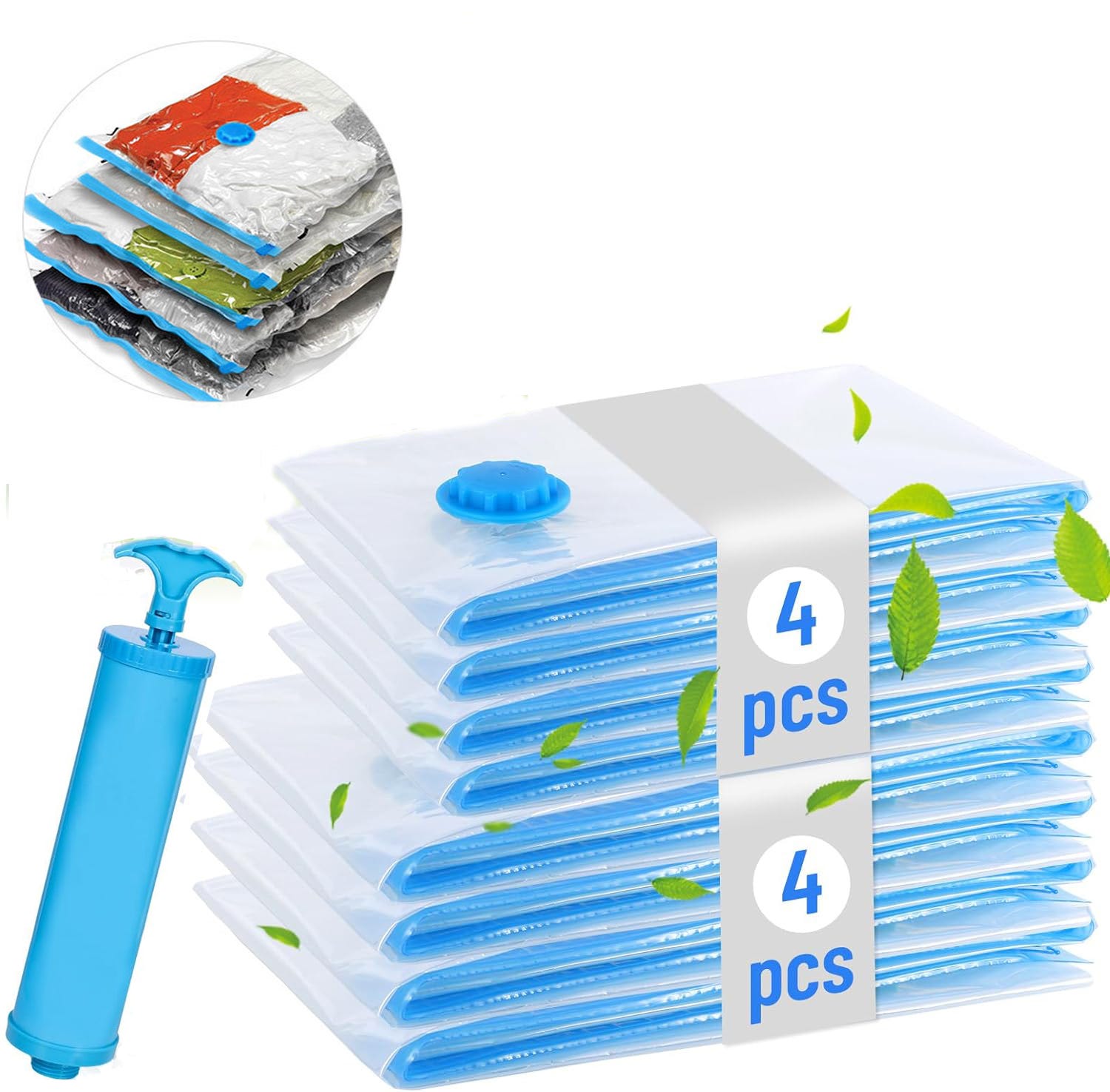 Sacs de rangement sous vide, sacs de rangement pliables pour