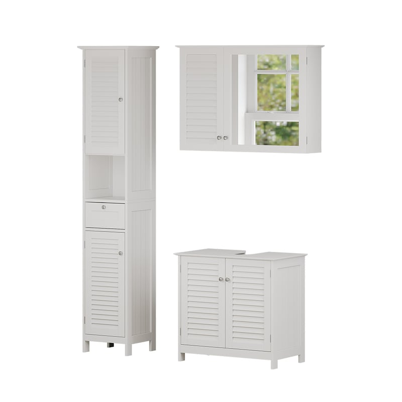 Vicco Zestaw mebli łazienkowych Riad, Biały, 3 części, opcja 5