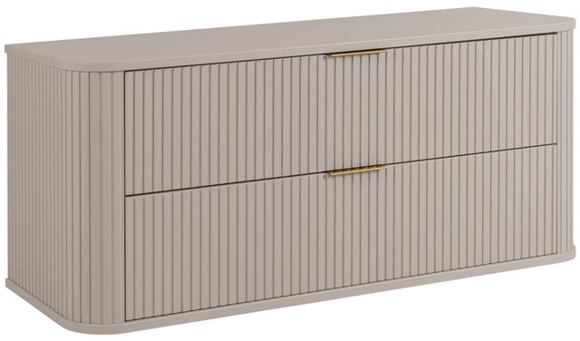 Szafka łazienkowa GLAMOUR 120 cm KASZMIROWA wisząca ryflowana 2 szuflady SOFT CLOSE + 2 kolory uchwytów