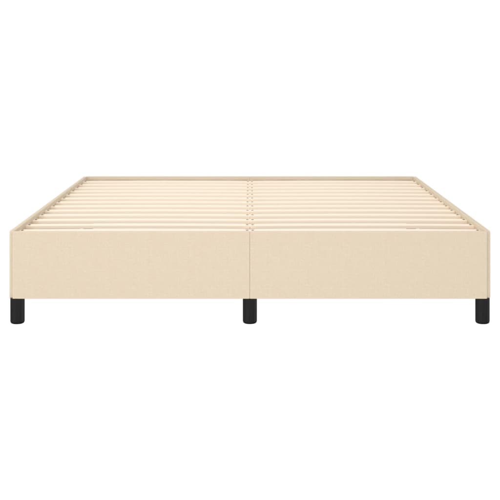 Cadre de lit sans matelas crème 180 x 200 cm en tissu - 5