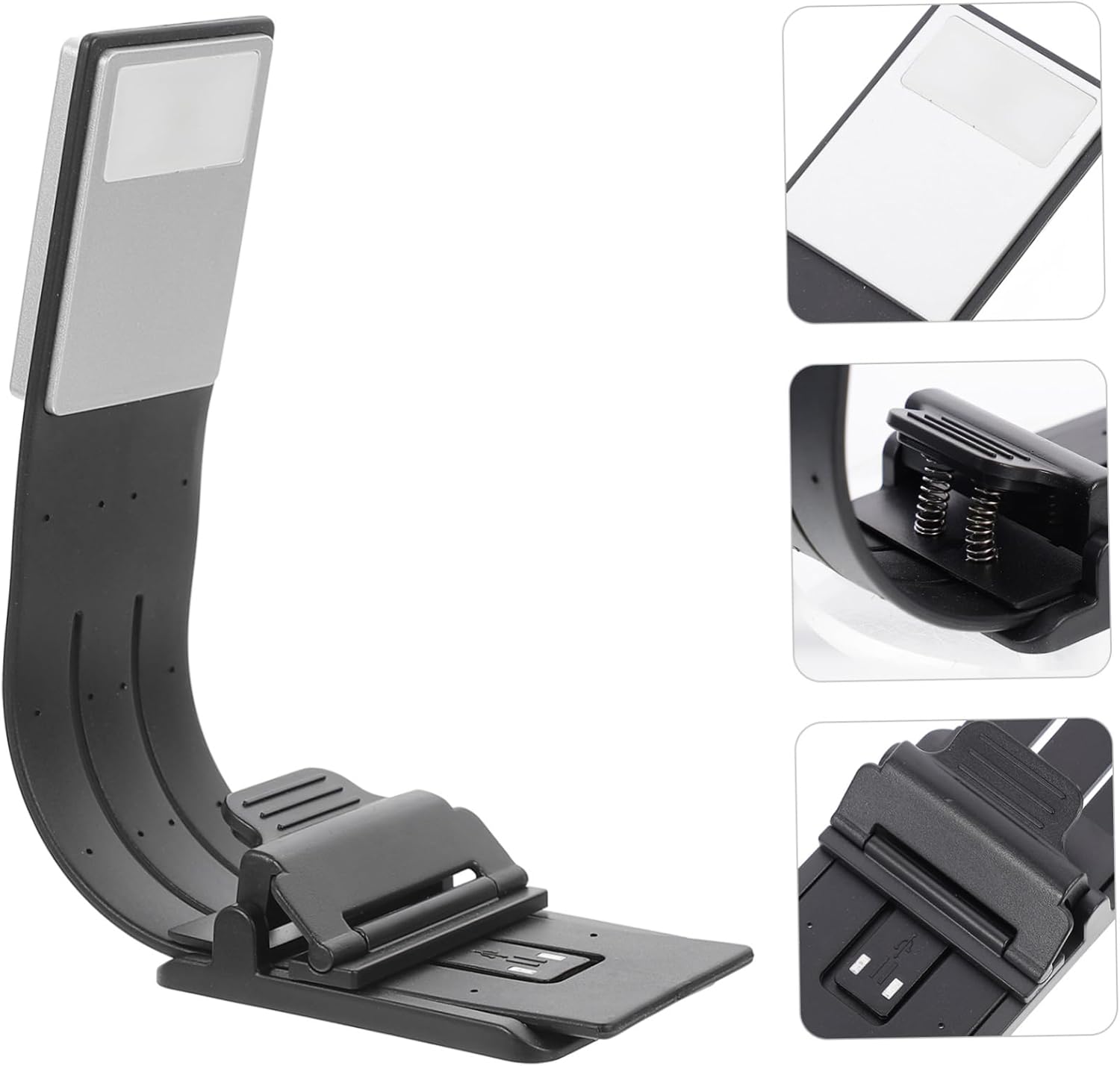 Składana lampka do czytania LED – Ładowanie USB, elastyczne ramię magnetyczne, ochrona oczu, idealna do biurka i jako zakładka do książki