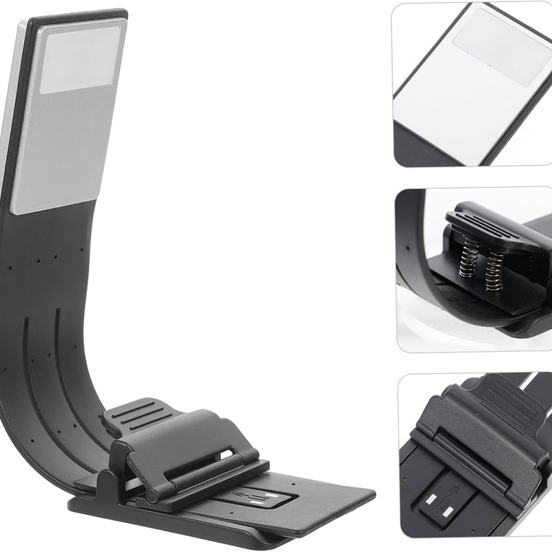 Składana lampka do czytania LED – Ładowanie USB, elastyczne ramię magnetyczne, ochrona oczu, idealna do biurka i jako zakładka do książki