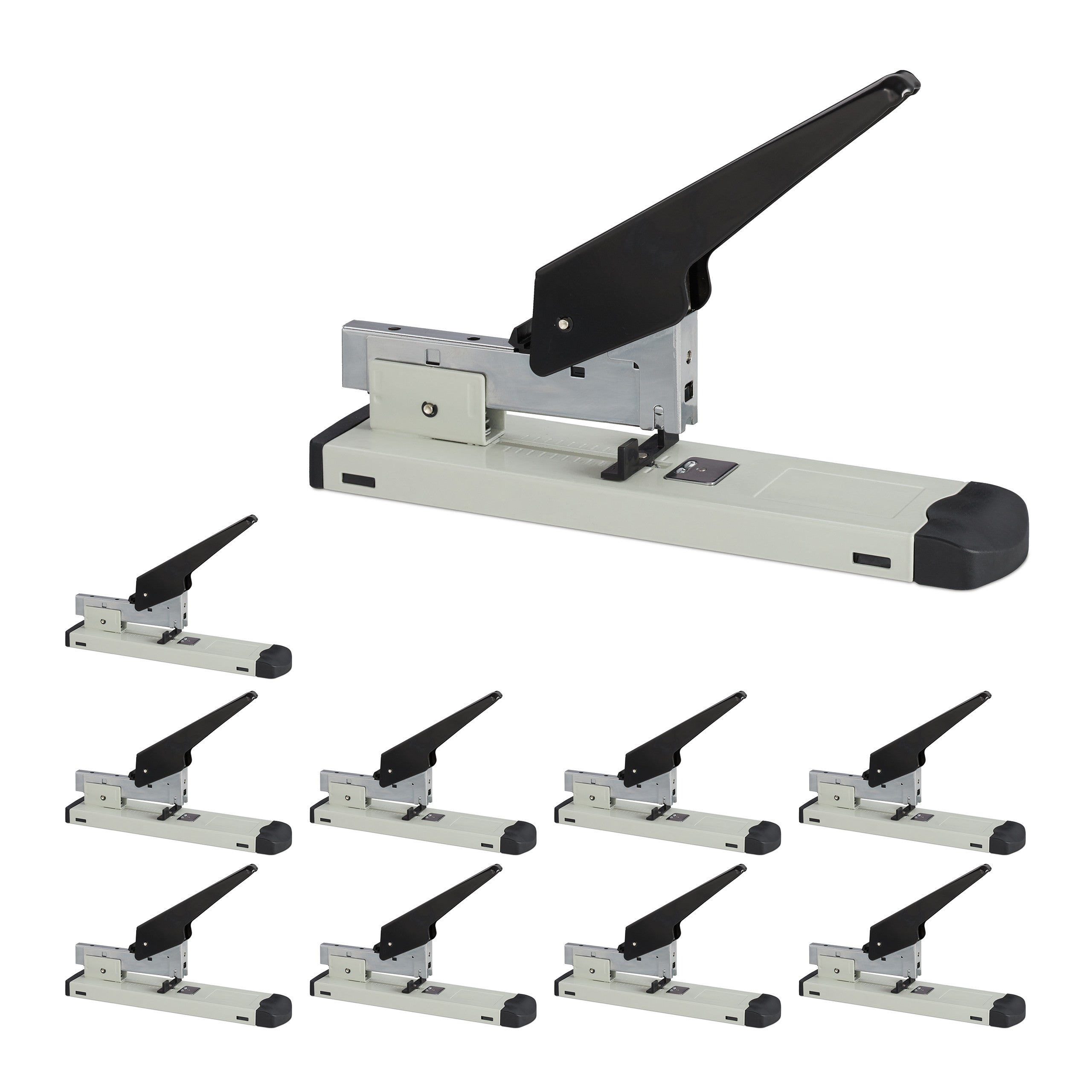 4x Spillatrici Professionale, Per 100 Fogli, Con 24/6 Graffette, Cucitrice Per Un Max. Di 70 Mm, Ufficio, Grigio | Leroy Merlin