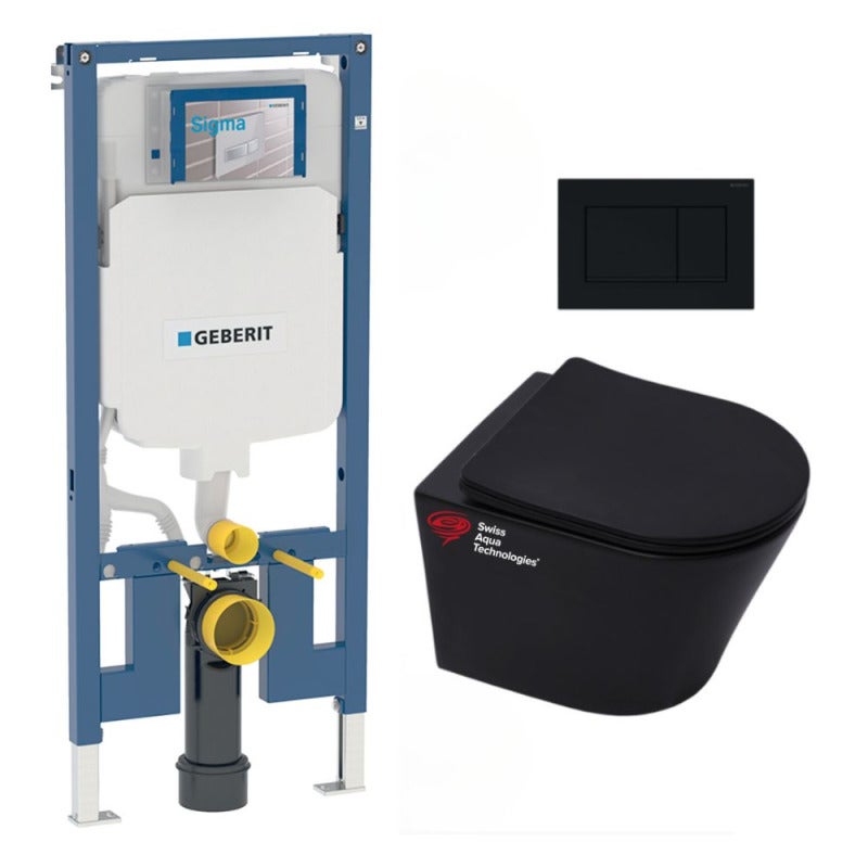 Pack WC Bati-support Geberit UP720 slim + WC Swiss Aqua Technologies ...