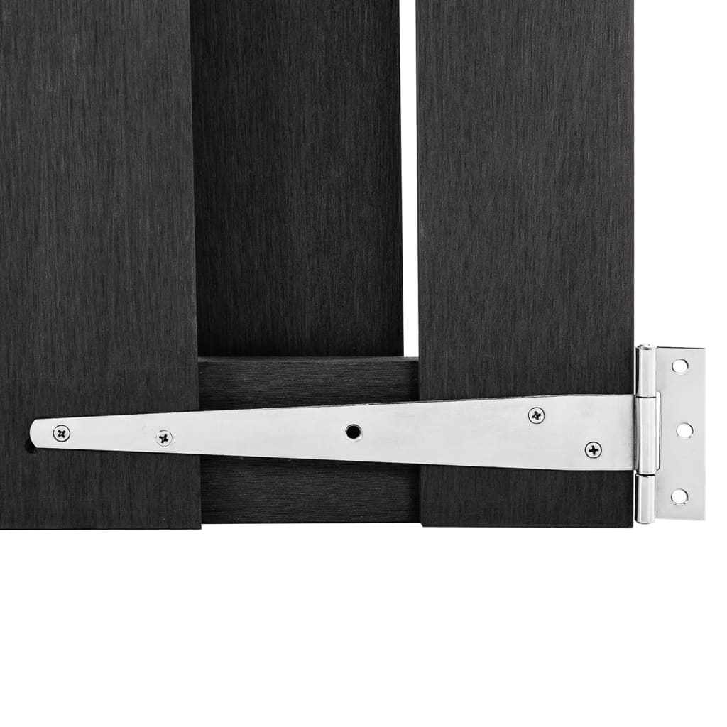 vidaXL Portillon WPC 100x180 cm Gris - 5