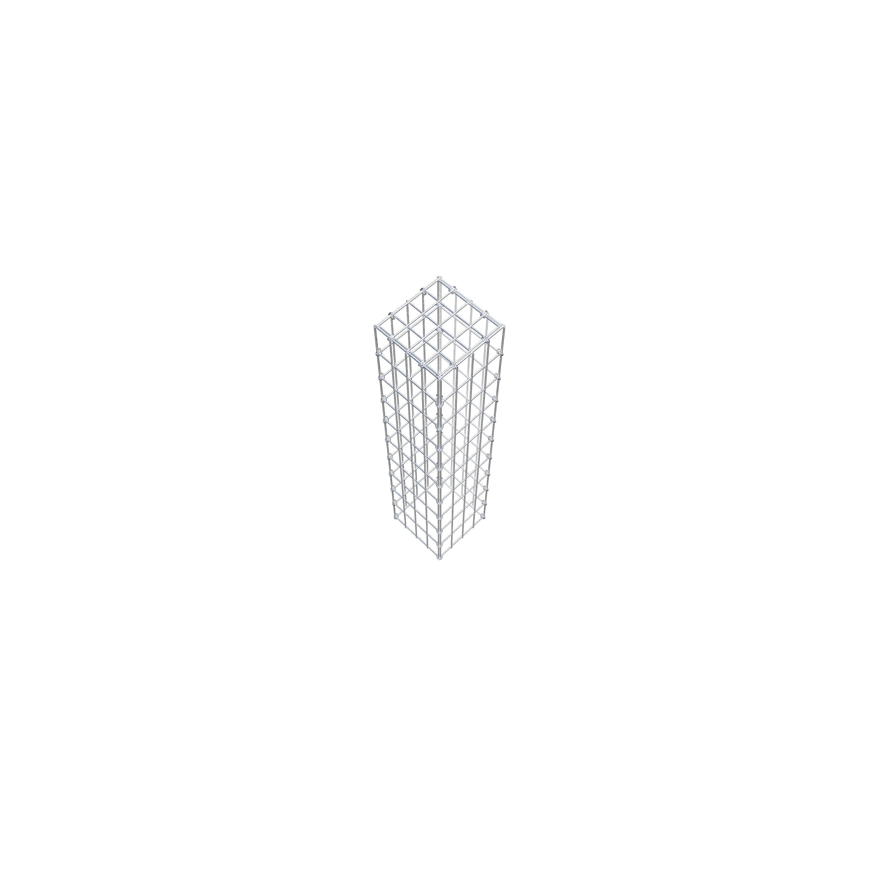 Gavión para apilar en acero galvanizado 100x20x20cm (LxAxP), malla 5 x 10cm, Anillo en C, sin rejilla inferior - 4