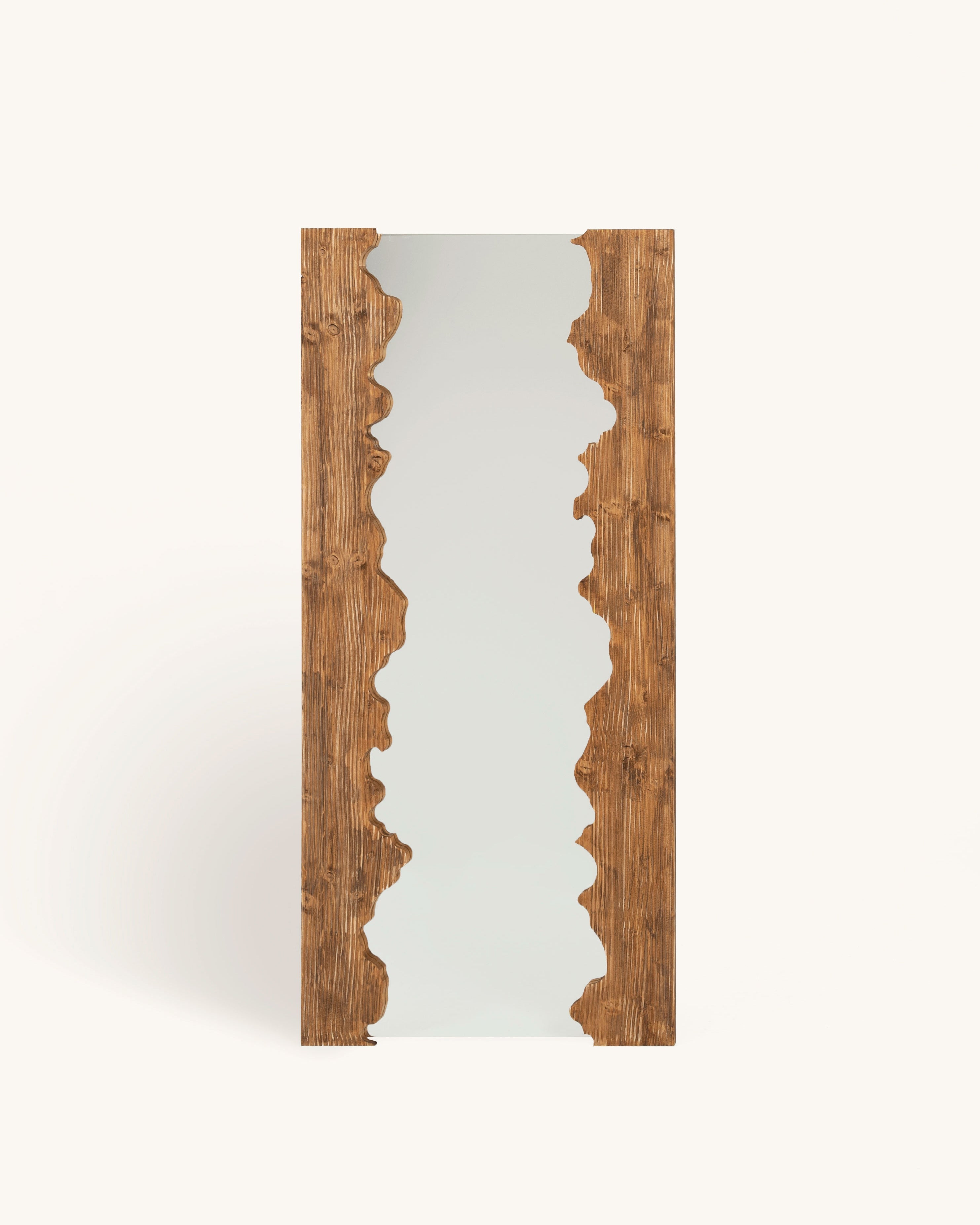 SALJEN Grand Miroir sur pied irrégulière en bois massif HANNUN - 2