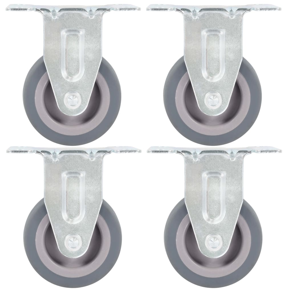 Roulettes Fixation Directionnelle Capacité 135kg Lot De 4 Roulettes Fixes Pour Meubles - Capacité 135 Kg - Roues En TPE Sans Traces - Pour Sols Sensibles (parquet, Carrelage