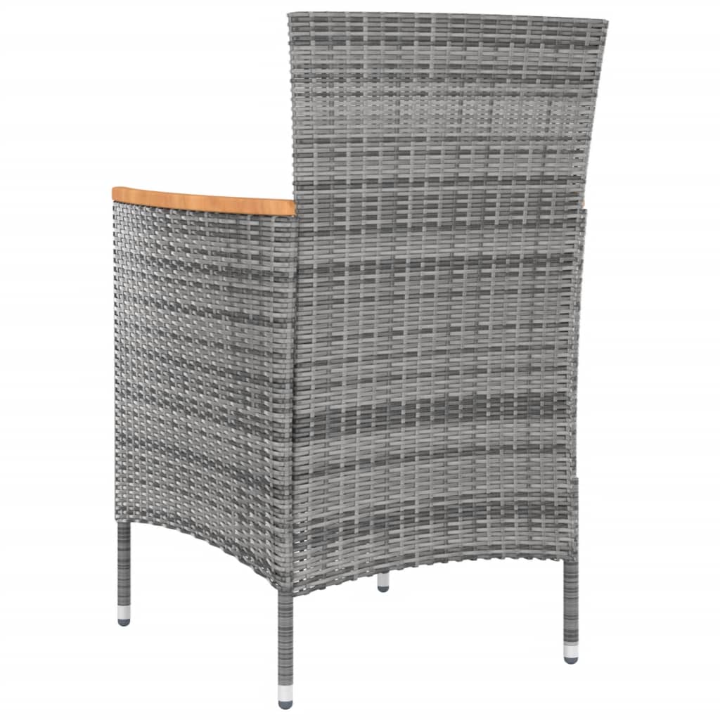 Maison Exclusive - Chaises à manger de jardin lot de 4 Résine tressée Gris - 5