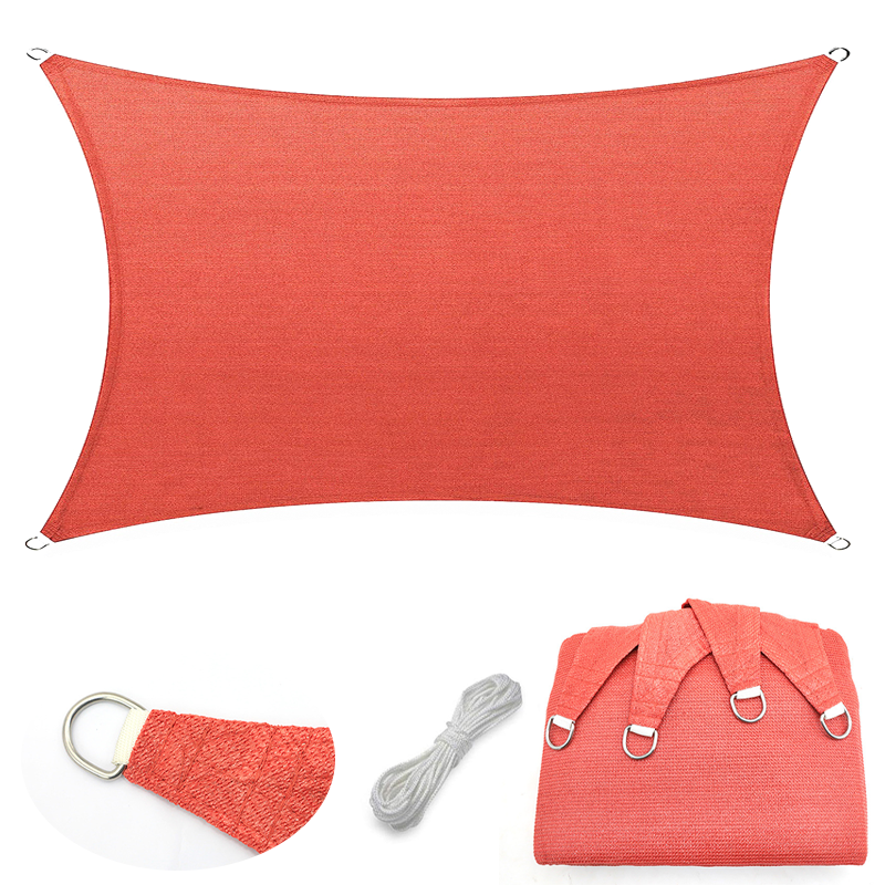 Żagiel przeciwsłoneczny Ochrona przed słońcem wiatrem Markiza tkaniny PEHD Zewnętrzny żagiel przeciwsłoneczny Markiza chroniąca przed promieniowaniem