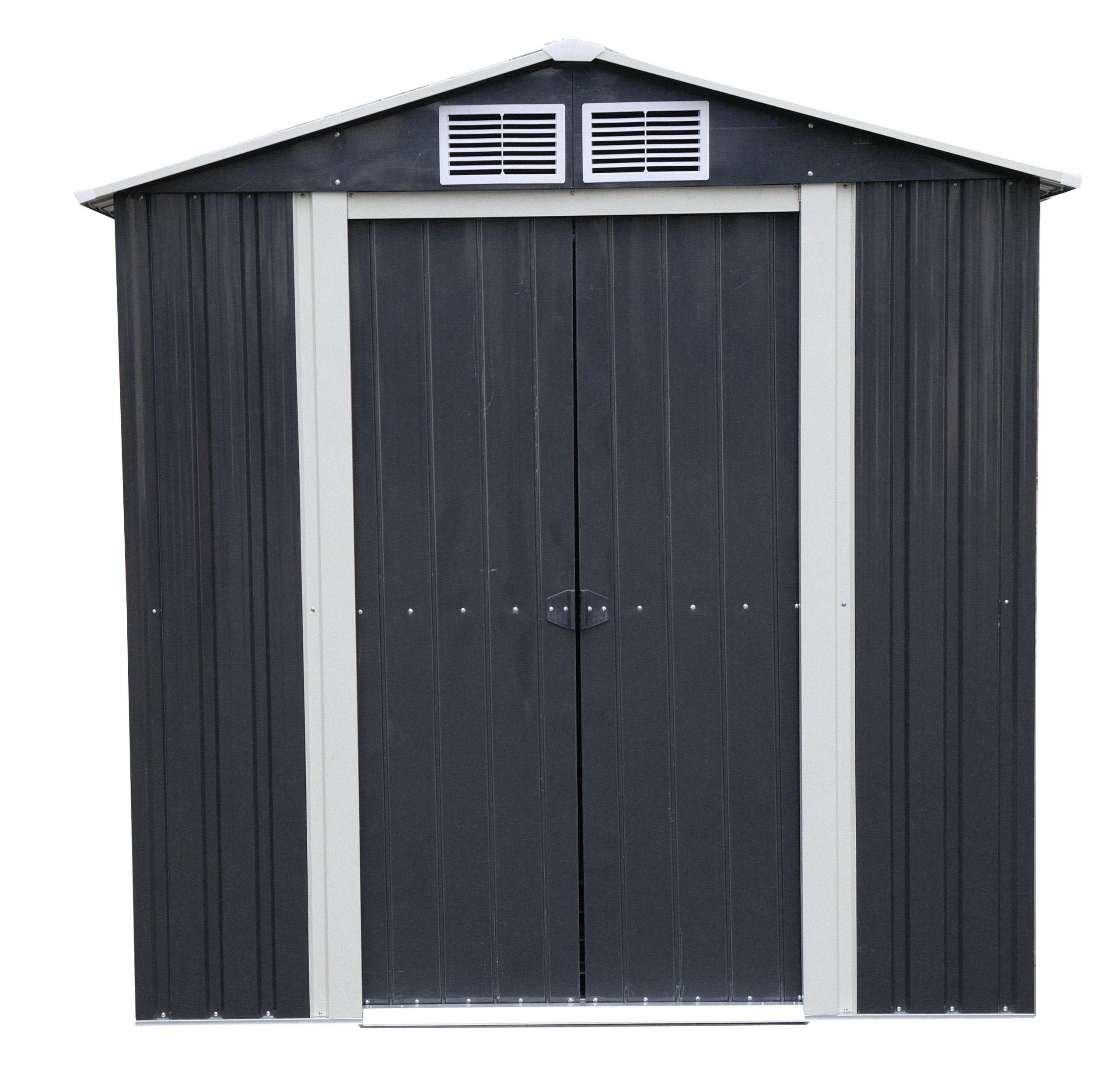 Domek metalowy ogrodowy narzędziowy składzik na drewno 125x195x197 DM1000