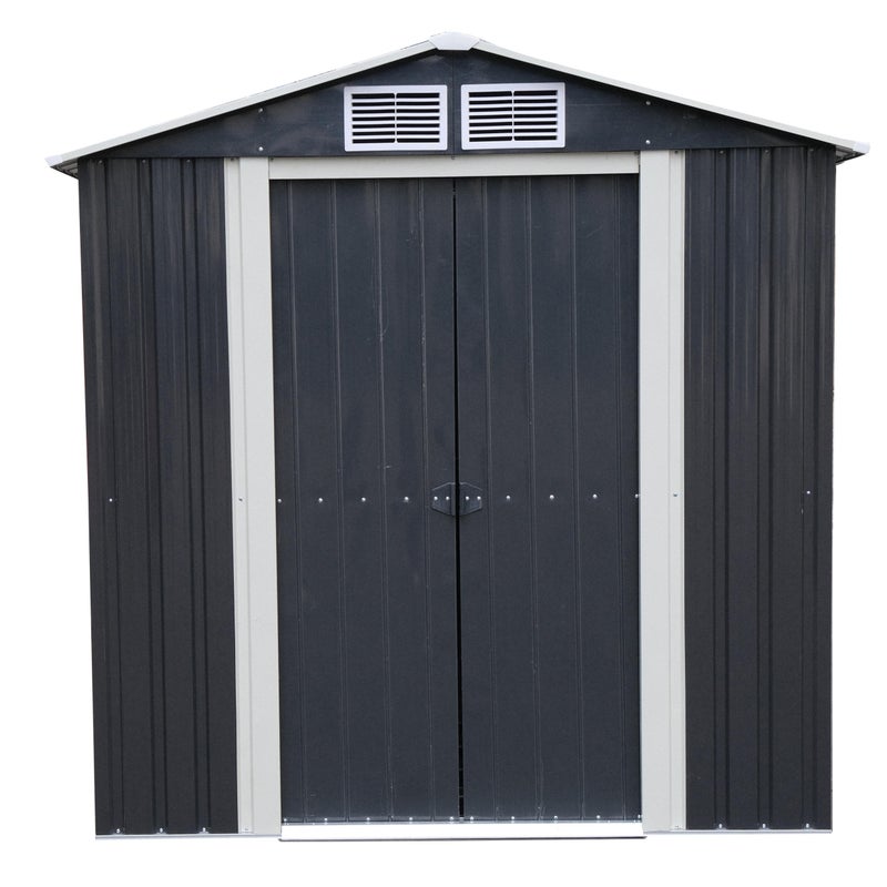 Domek metalowy ogrodowy narzędziowy składzik na drewno 125x195x197 DM1000