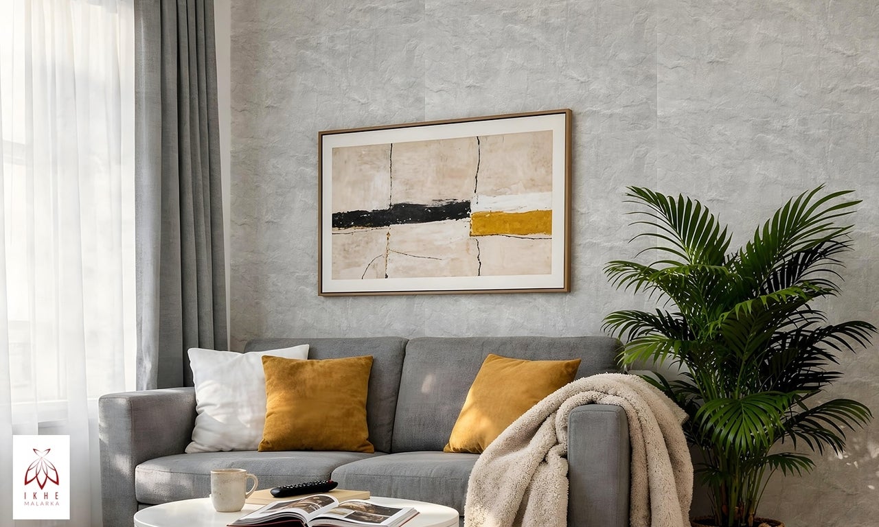 Painel decorativo 3D em poliestireno XPS efeito betão cinza prateado – Parede e teto – 3 mm – 100x50 cm – 1 peça – 128151 - 2