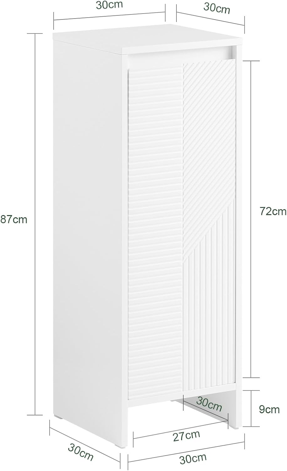 Mueble para Ropa Sucia Canasto para la Colada Amario BZR154-W SoBuy ES - 3