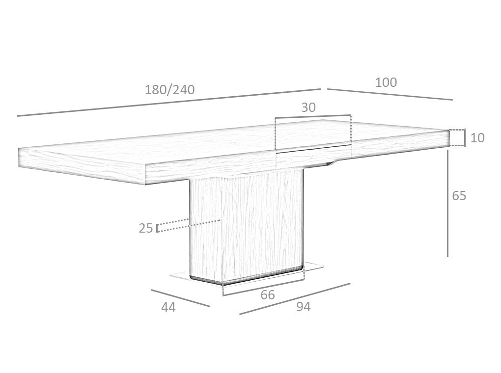 ANGEL CERDA Mesa comedor extensible rectangular nogal - 5