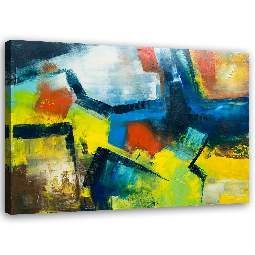 Obraz na płótnie, Abstrakcja multikolor 120x80