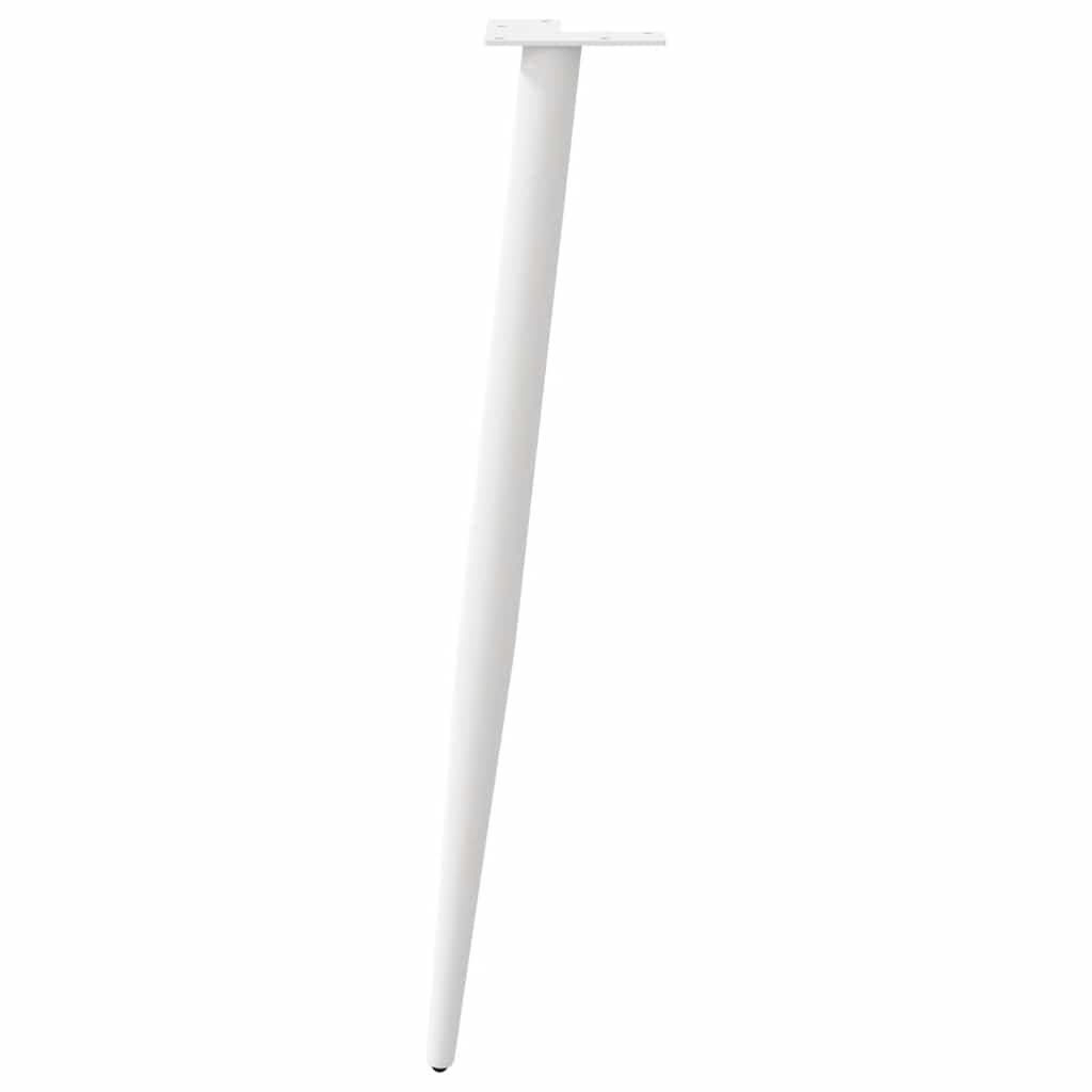 Pernas cônicas para mesa de centro 4 peças aço branco 72-73 cm - COMFORTXL - 5