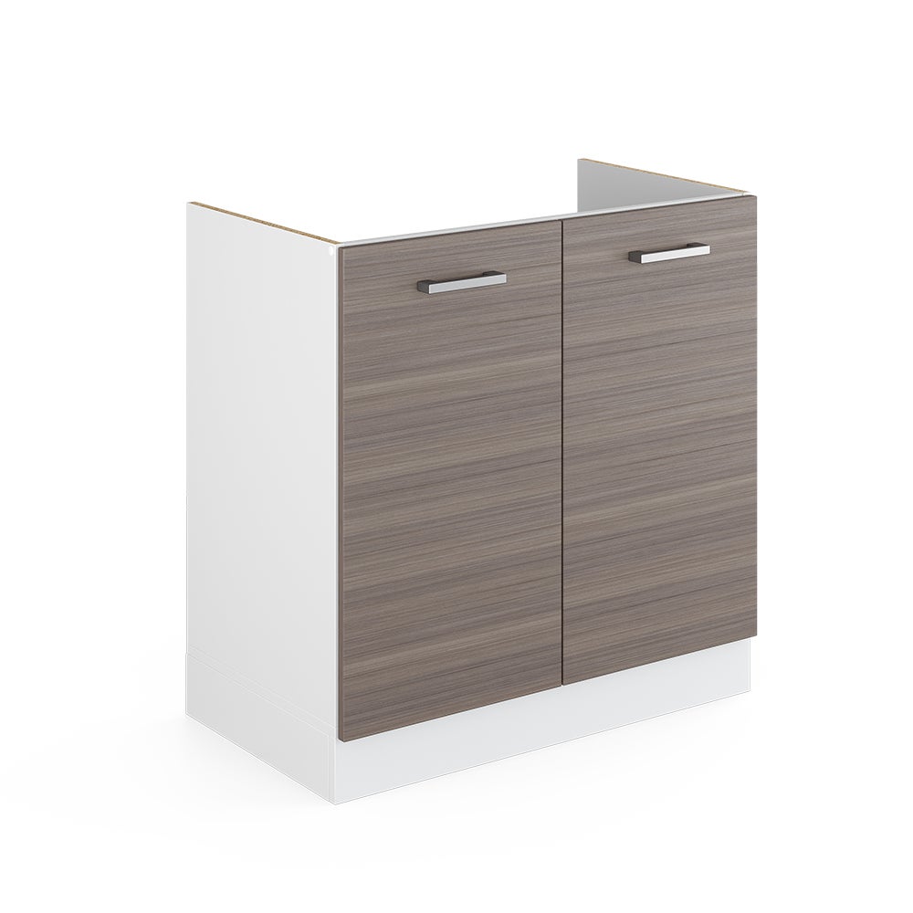Vicco Podstawa pod zlewozmywak R-Line, Szary, 80 cm z drzwiami, bez blatu roboczego