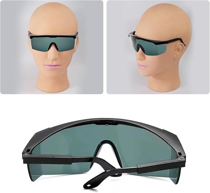 Lot de 2 Lunettes de Protection Laser de Sécurité, Protection Contre les Poils, Infrarouge, UV et Lumière - Sécurité des Yeux - 4