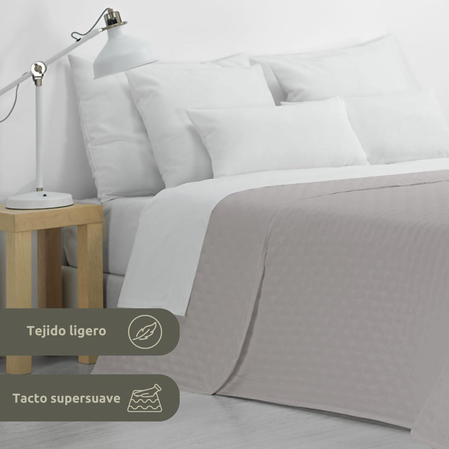 Colcha Bouti Reversible Arena 150cm (250x260cm) Fabricado en España Donegal Collections - 3