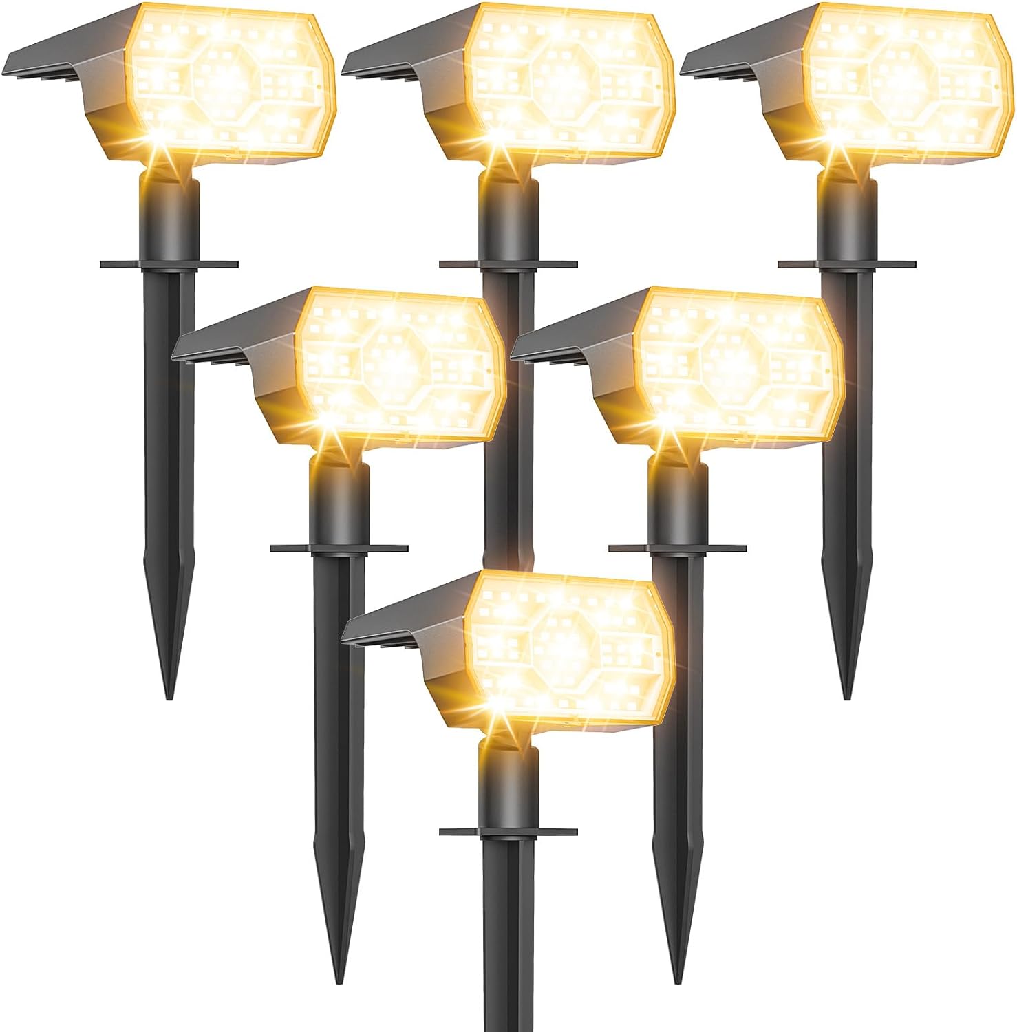 Spot Solaire Extérieur 77 LED, 3 Modes Lumière, IP65 Étanche - Pour Jardin, Allée, Terrasse - Blanc Froid