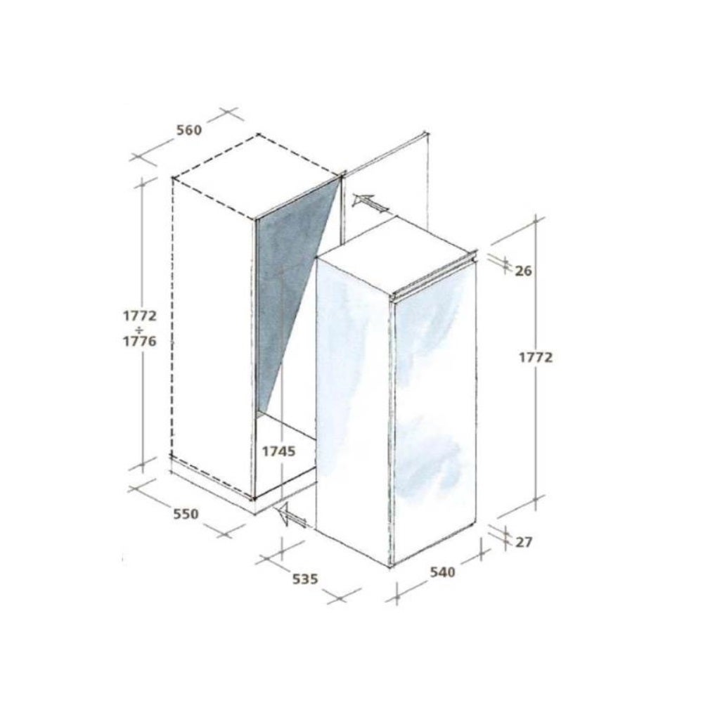 Candy Krió Suite CFBO3550E/N frigo combine Intégré (placement) 286 L F Blanc - 3
