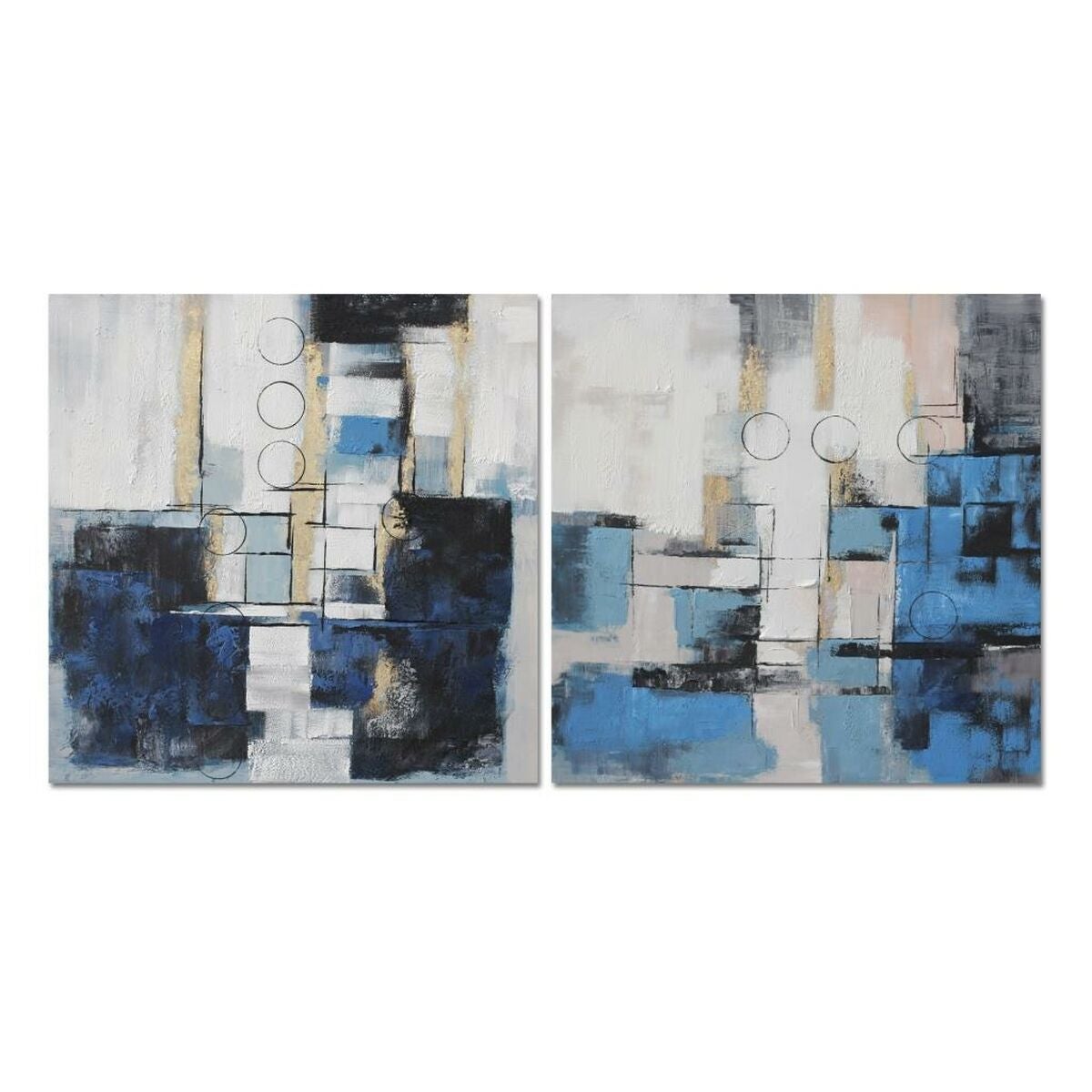 Cuadro dkd home decor 100 x 2,8 x 100 cm abstracto moderno (2 unidades)