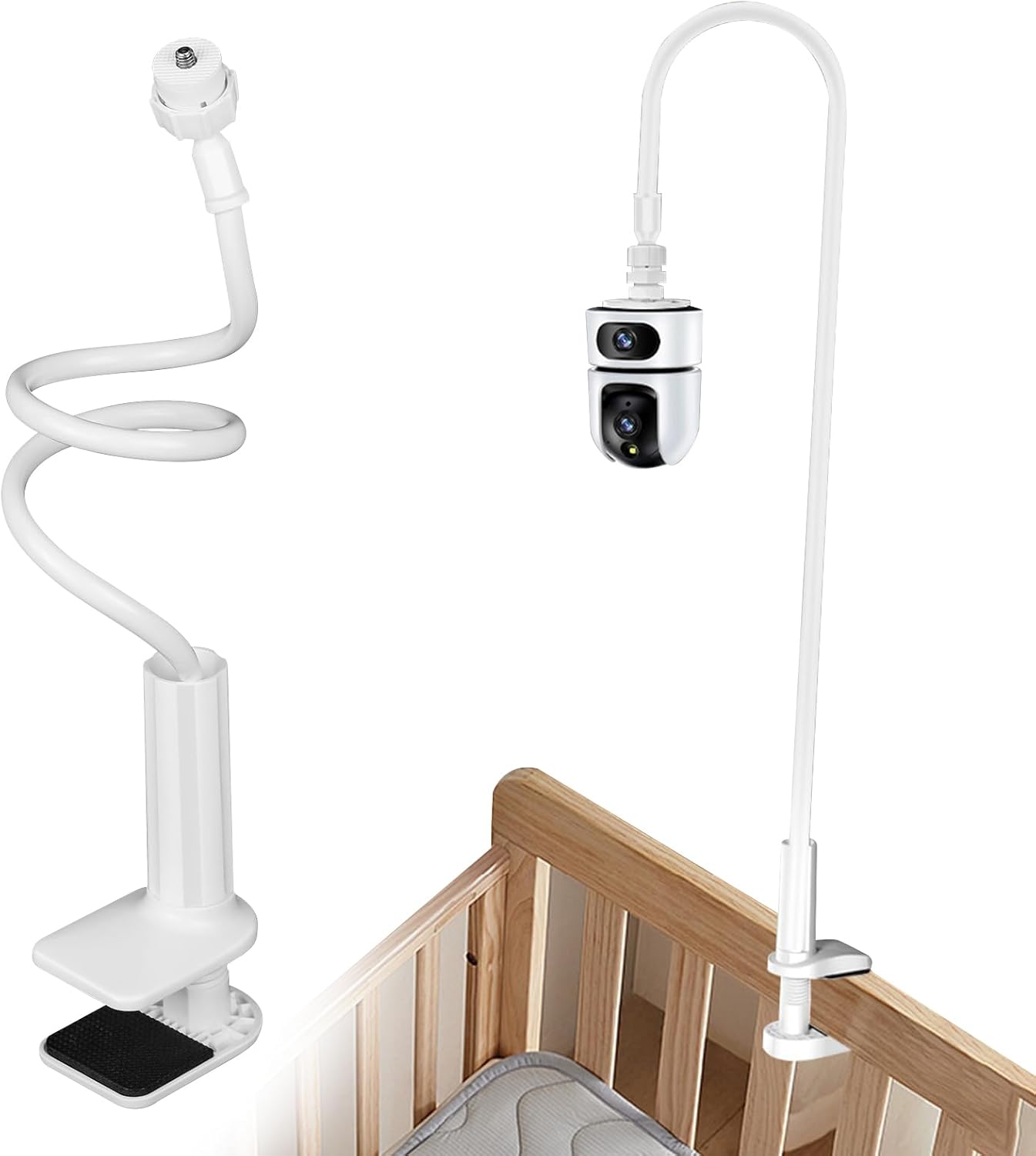 Support Caméra Extérieur Rotatif 360° - Pince Clamp Universelle Pour Caméra Surveillance, Fixation Clip Intérieur Extérieur Avec Adaptateur Filetage 1/4