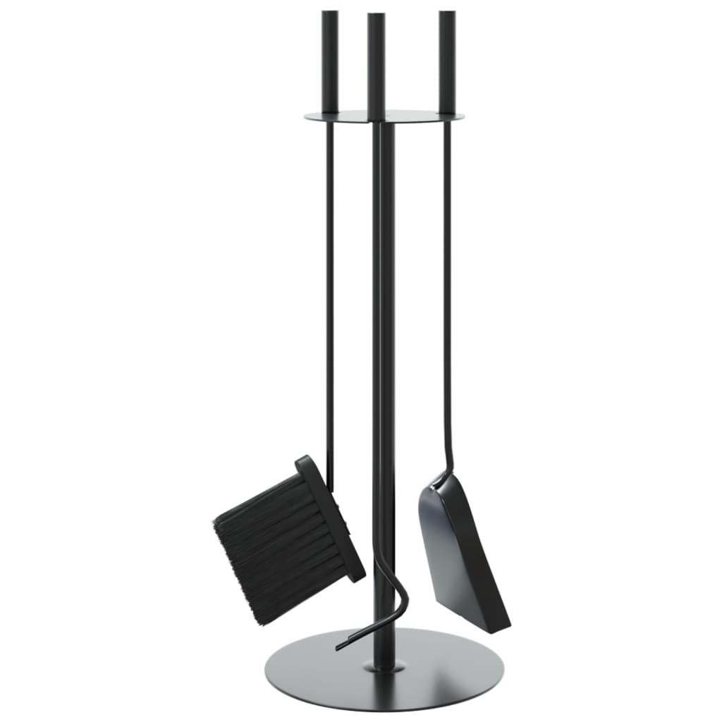 vidaXL Ensemble d'ustensiles de cheminée 4 pièces 22 x 59 cm Acier - 6