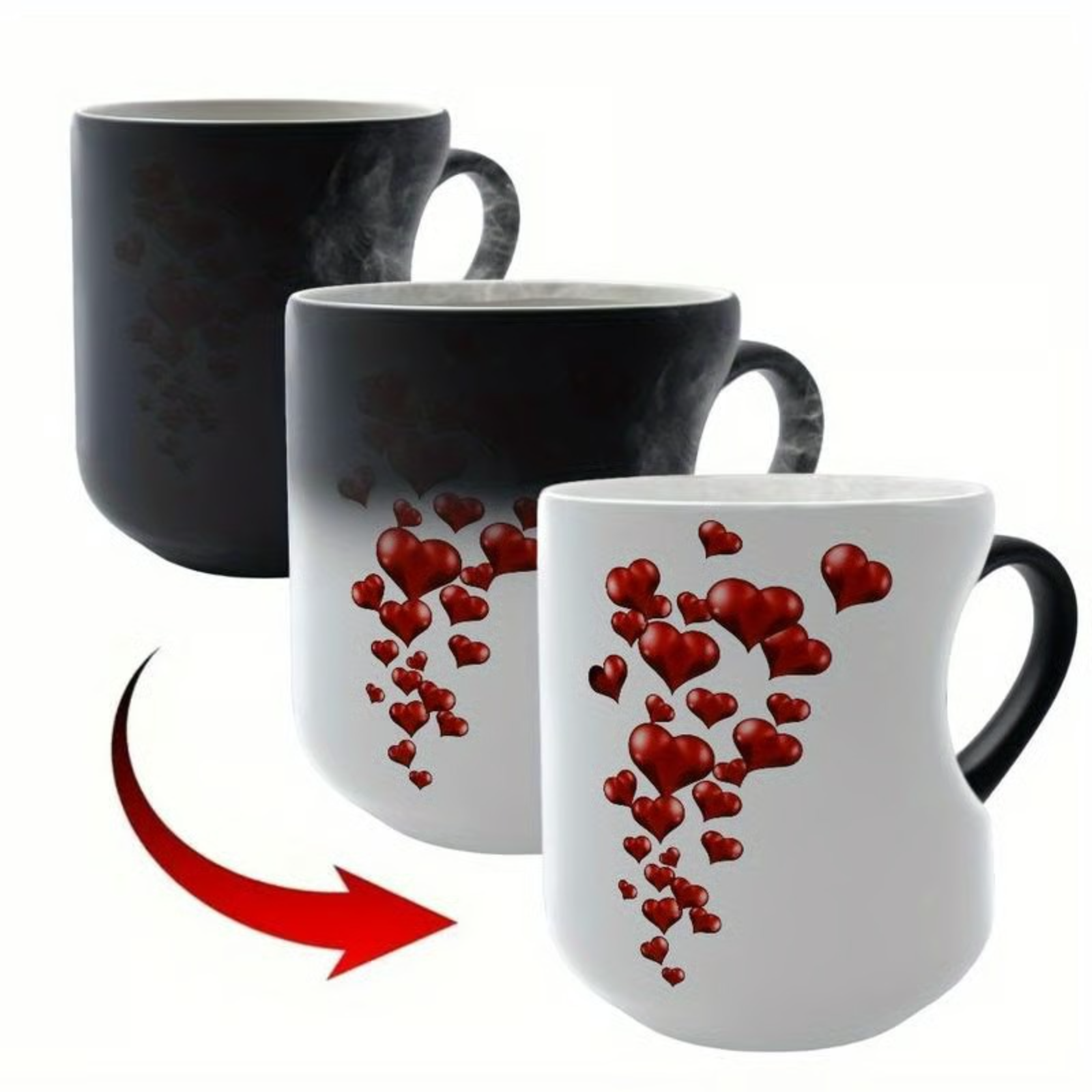 Heart-shaped color-changing mug, capacity 11oz | Leroy Merlin