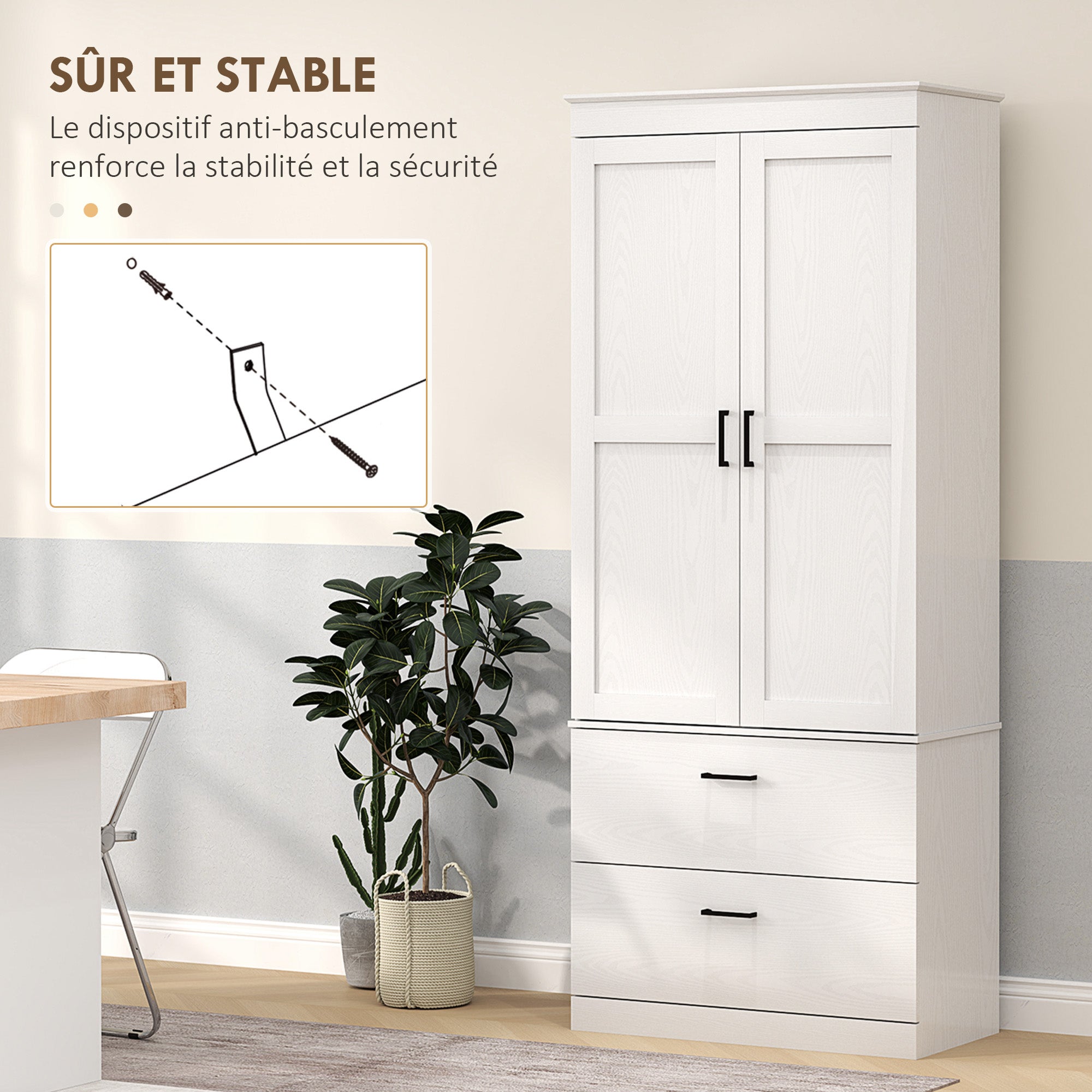Armoire de cuisine panneau de particules HOMCOM - 7