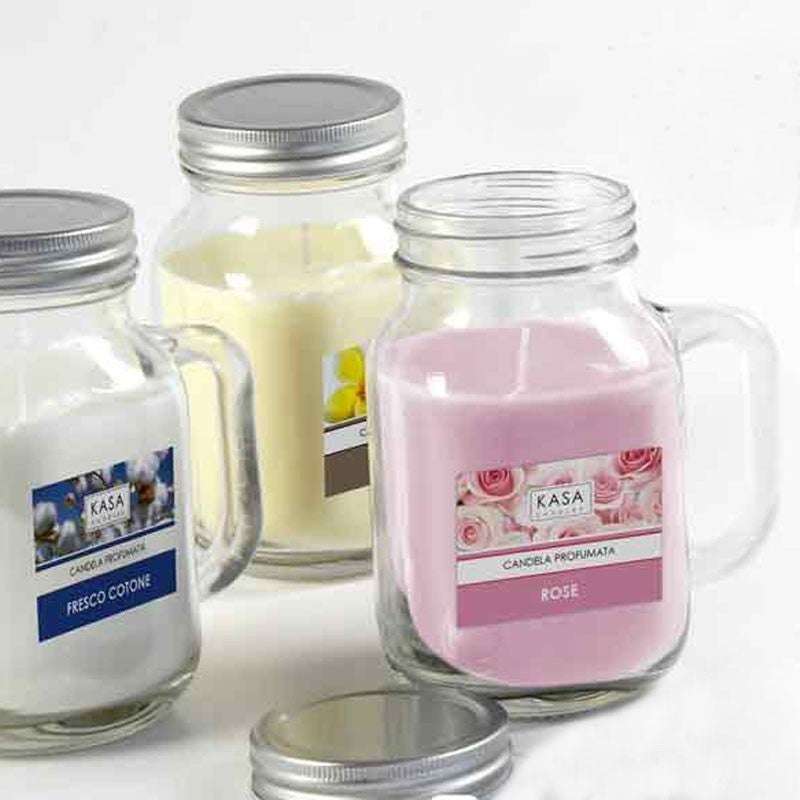 Bougies en verre parfumées assorties cm 8 x 12 h - 2