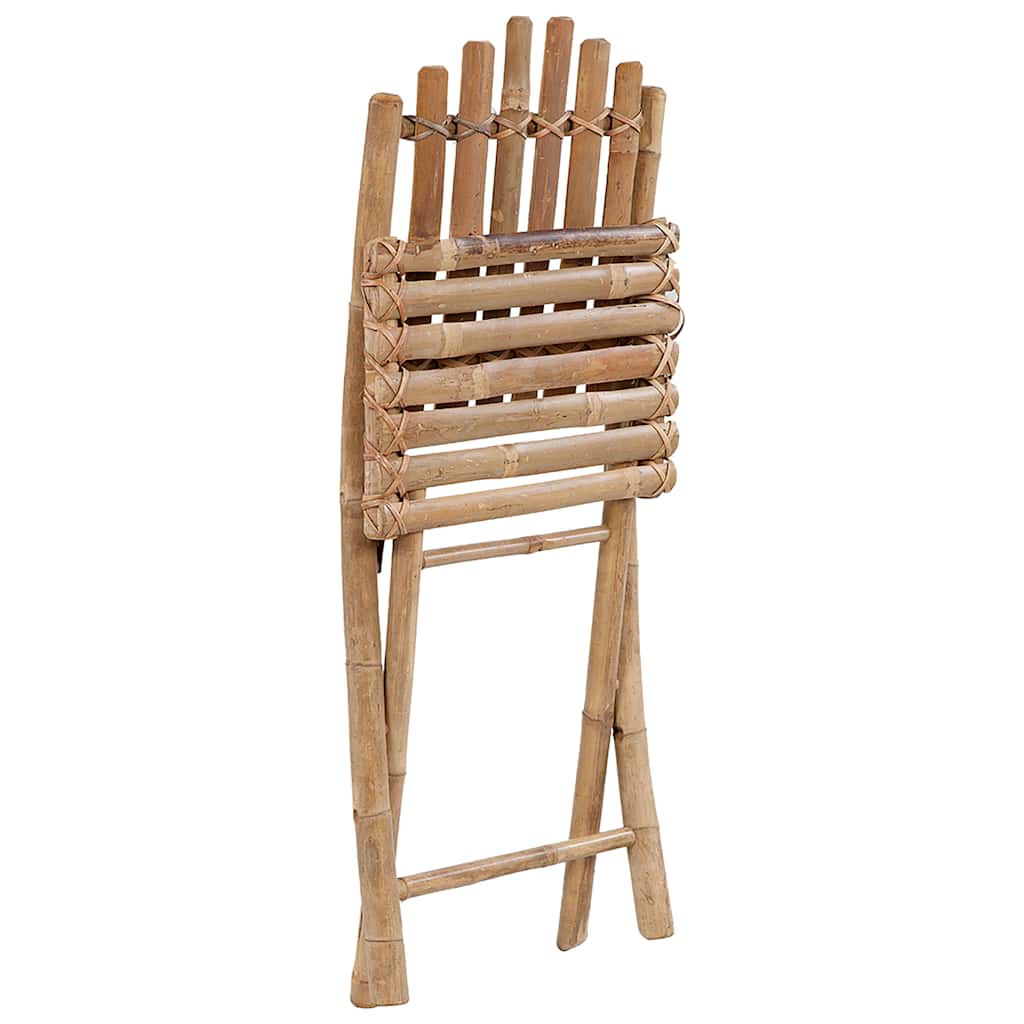Fauteuil de jardin avec coussin en bambou Rouge - 6