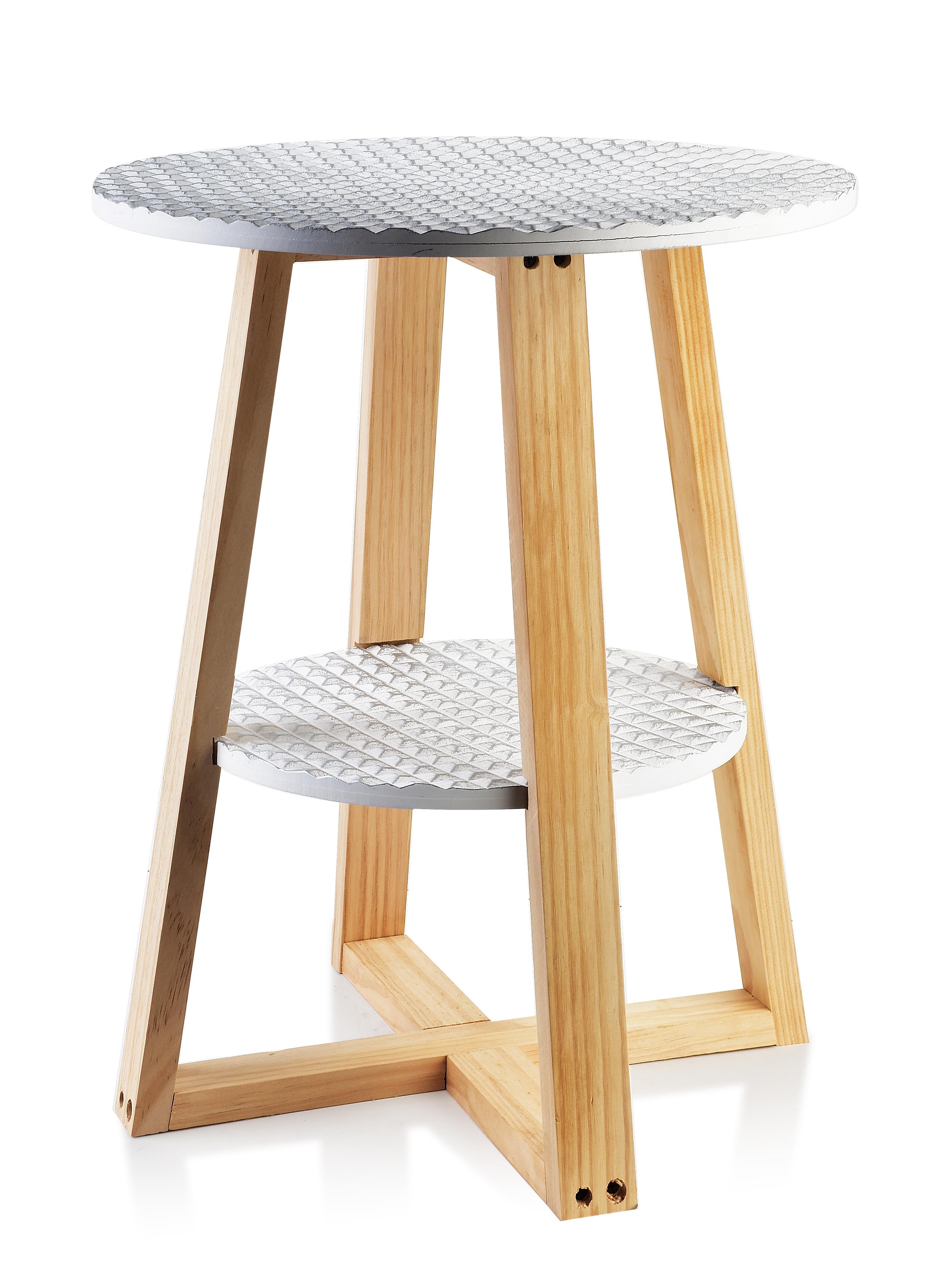 lammy stolik 40xh50cm biało-złoty2 blaty