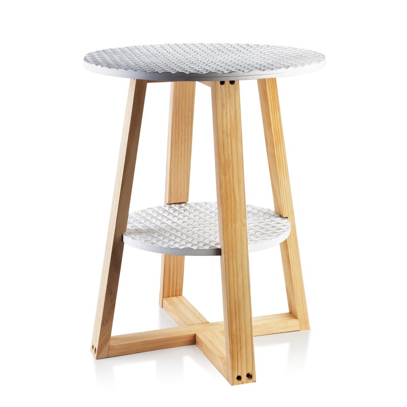 lammy stolik 40xh50cm biało-złoty2 blaty