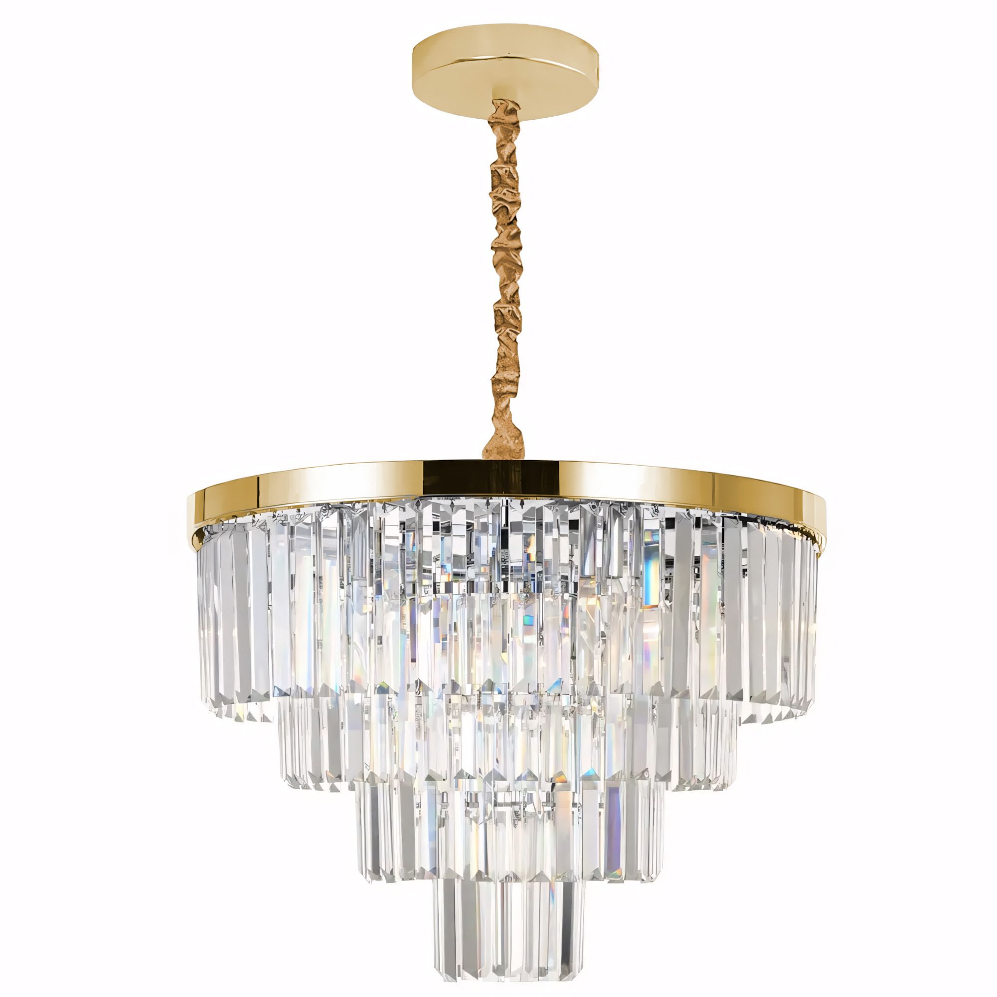 Lampa Sufitowa Kryształowa Toolight App1533-6Cp4 Złoty