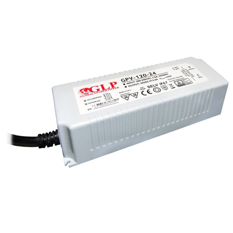 Alimentatore LED 100W Impermeabile IP67 - Trasformatore 230V AC A 24V DC, In Alluminio, Per Strisce LED 3528/5050 E Moduli Esterni