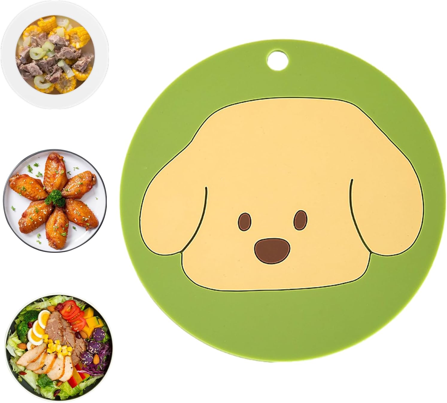 okrągłe podstawki z motywem kreskówek | Podkładki z motywem kreskówek z izolacją cieplną | Chłonne podstawki z motywem psa